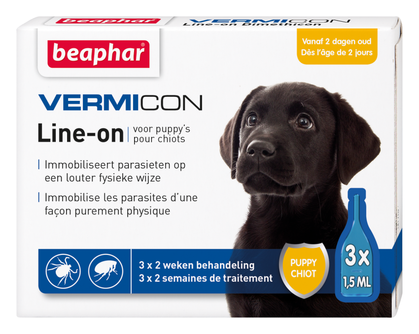 Beaphar Vermicon Line-On Chiot  3 X 1,5Ml 