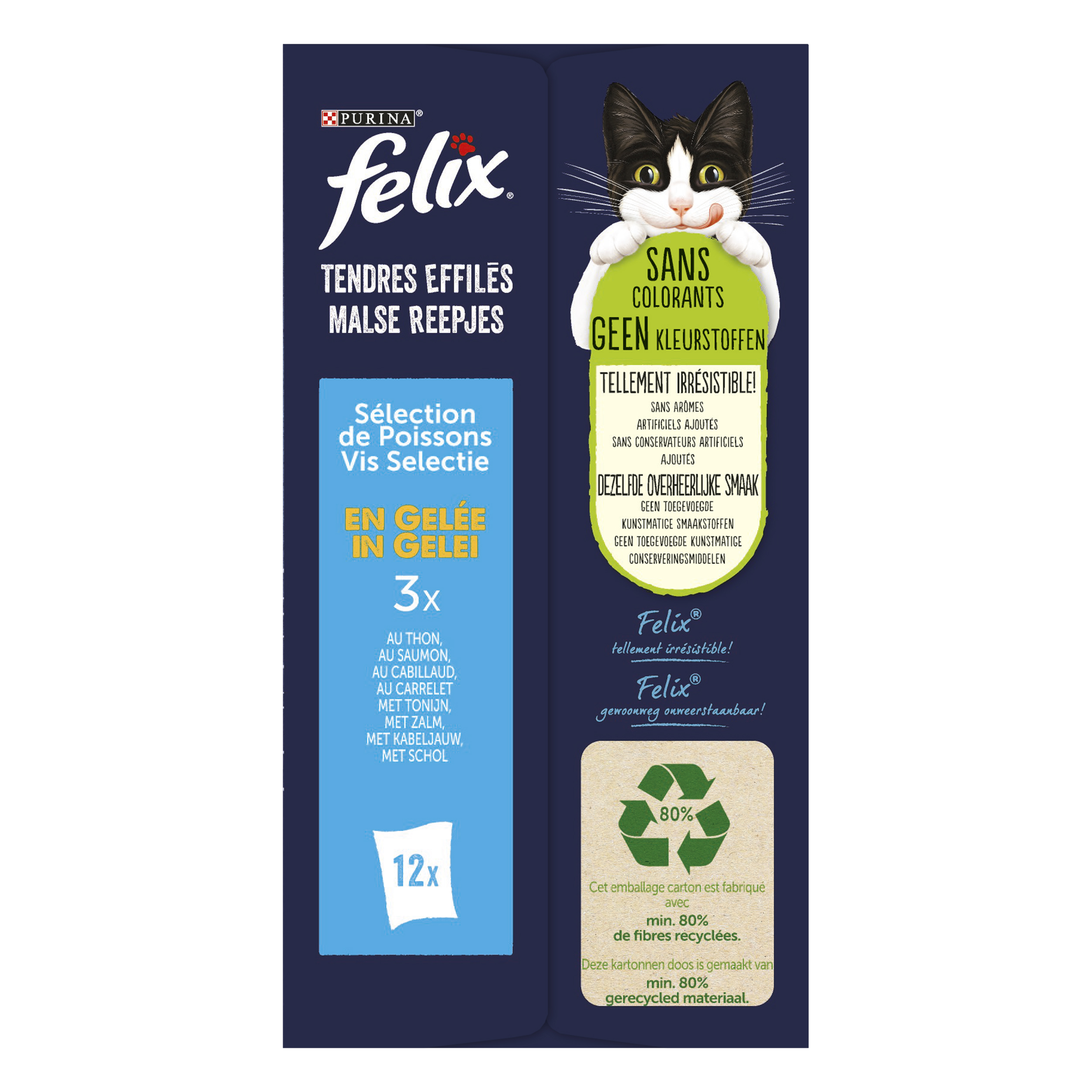 FELIX KAT Malse Reepjes Visselectie in Saus 12x85g adult 