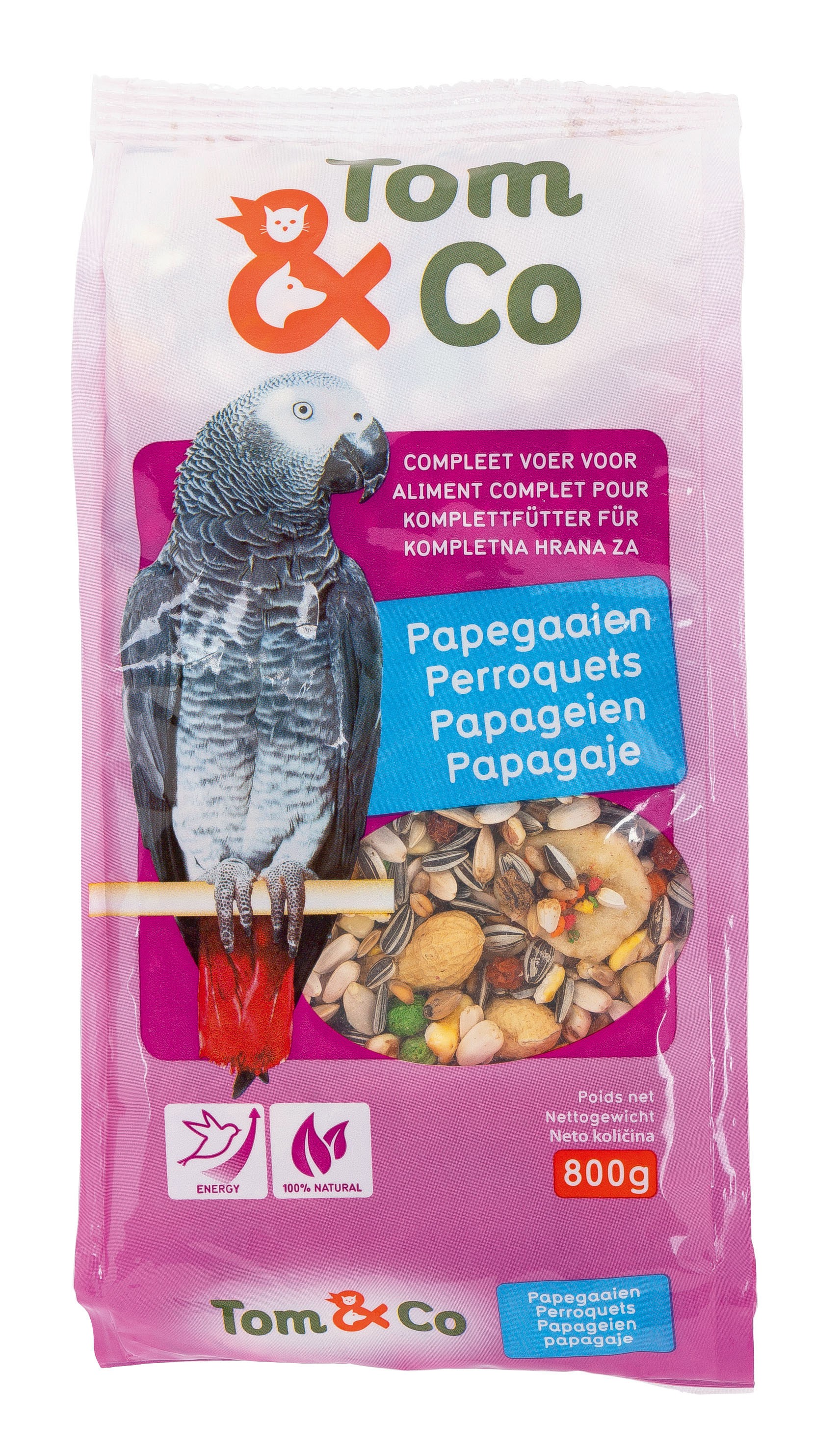 Tom&Co Mengeling Papegaaien 800Gr