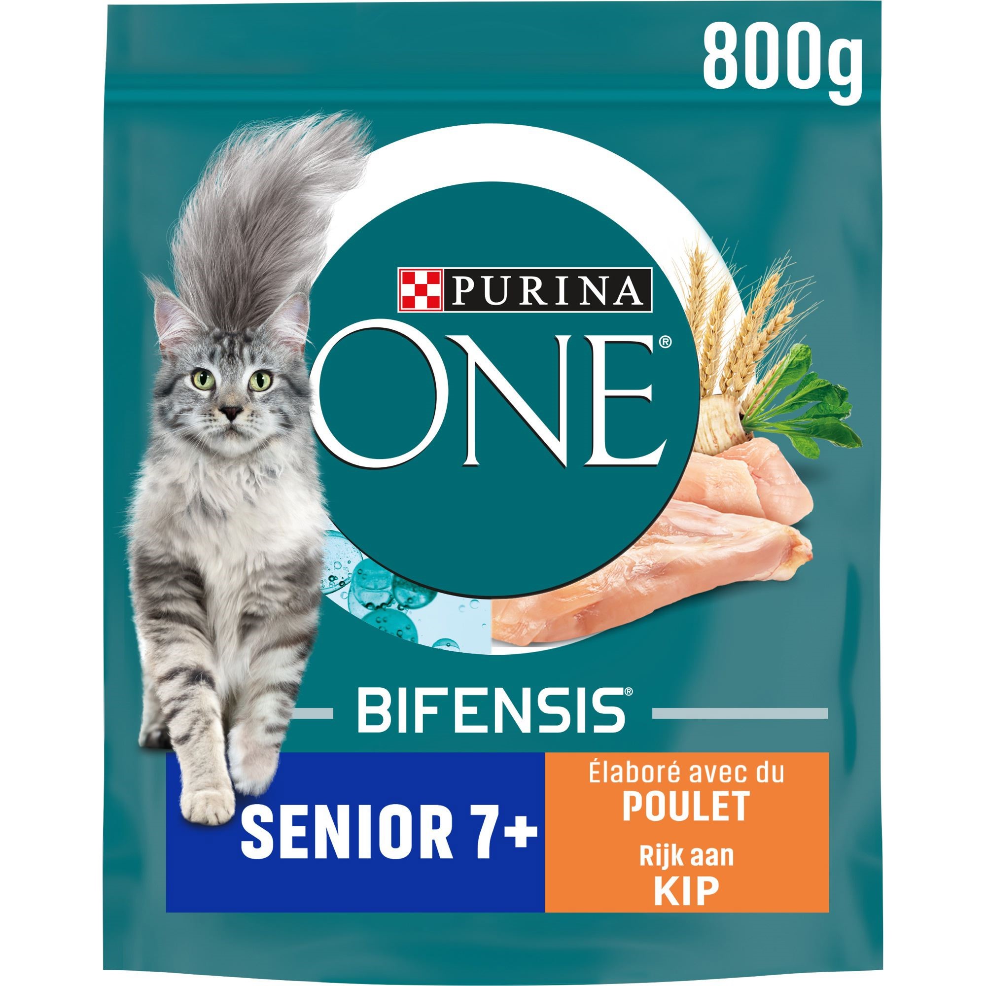 PURINA ONE BIFENSIS® Senior 7+ Poulet et Céréales Complètes 800g senior 