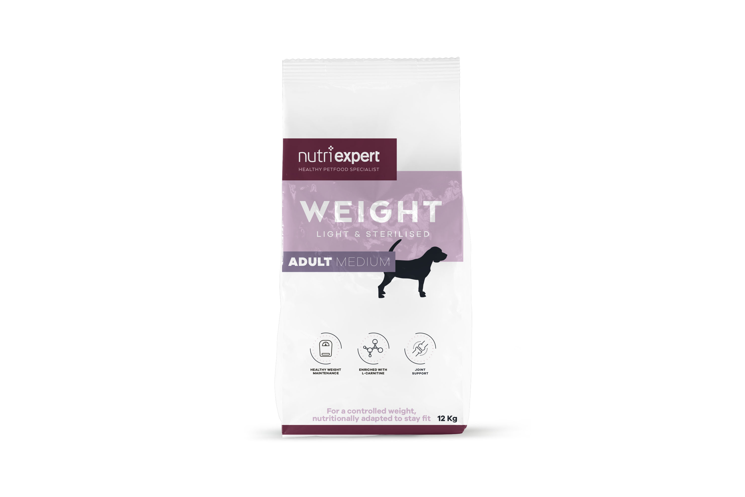 Nutri Expert Croquettes | Weight | Light & Sterilised | Chien (Adulte/ Moyen) | Poulet | 12kg