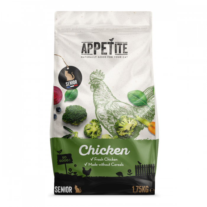 Appetite Croquettes | Sans Céréales | Light | Au Poulet | Chat (Senior) | 1,75kg