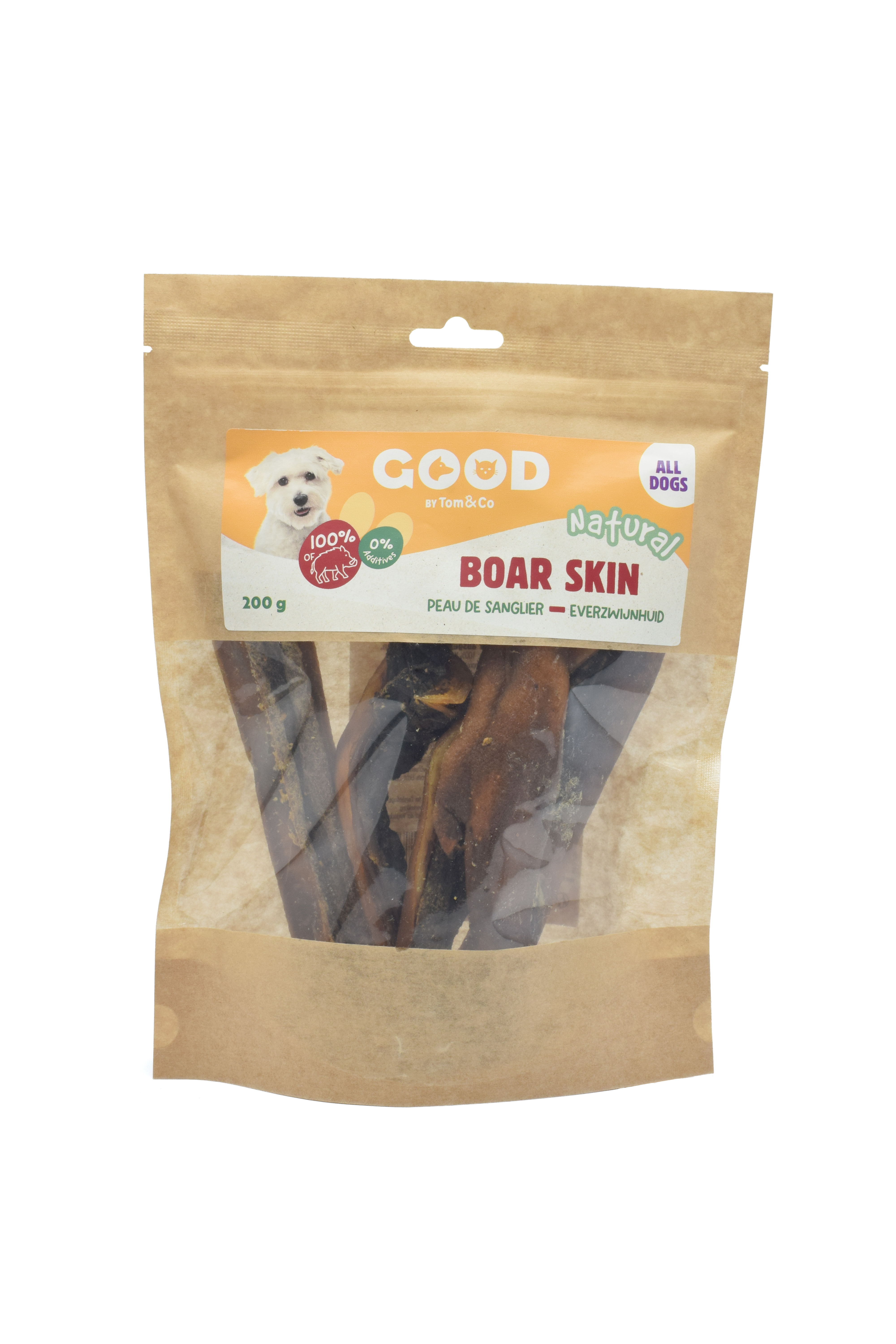 GOOD Snack naturel | CHIEN | PEAU DE SANGLIER | 200g