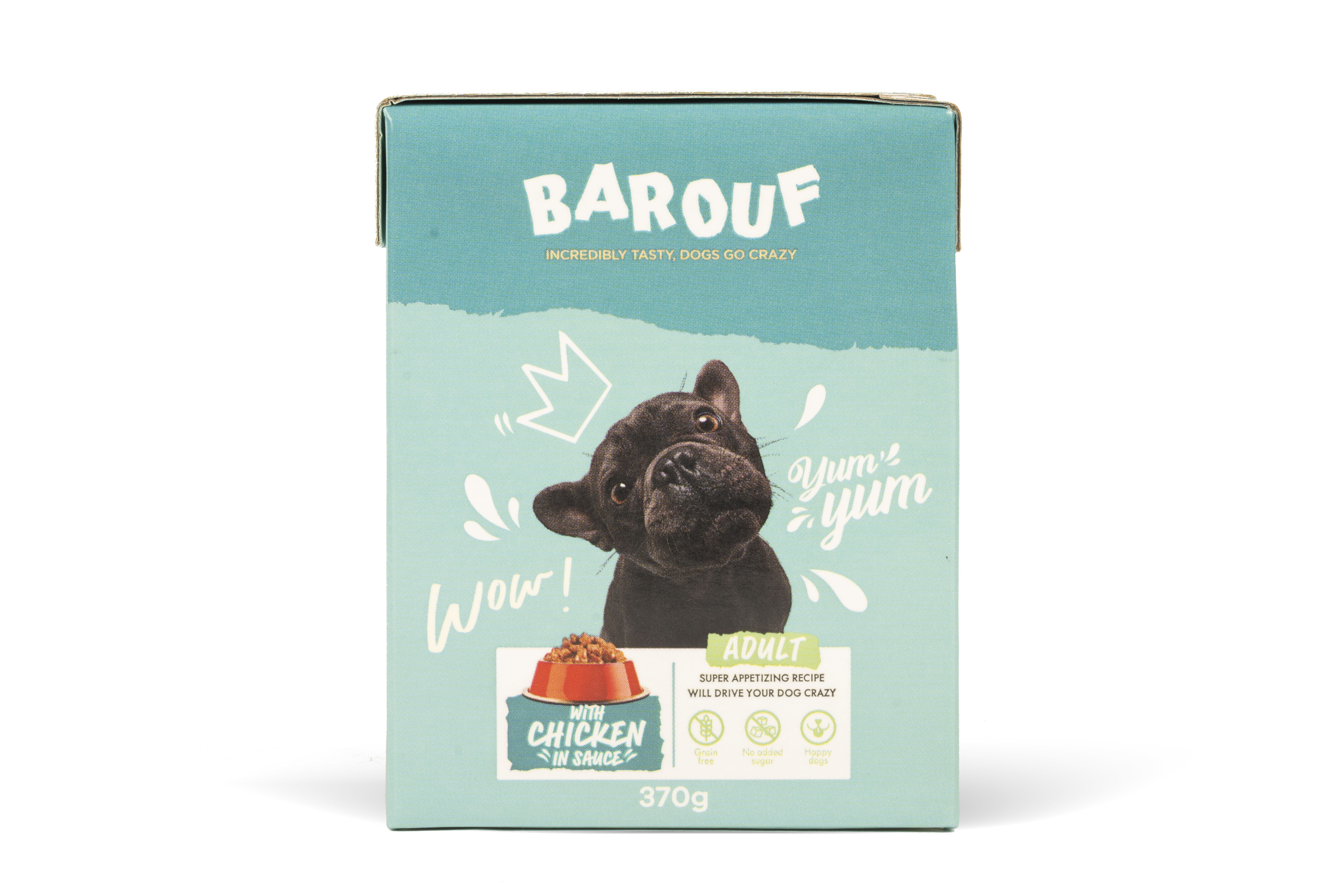 BAROUF BROKKEN IN SAUS KIP VOOR HOND ADULT 370G