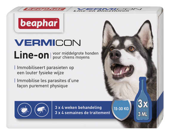 Beaphar Vermicon Line-On Middelgrote Hond 3 X 3Ml 
