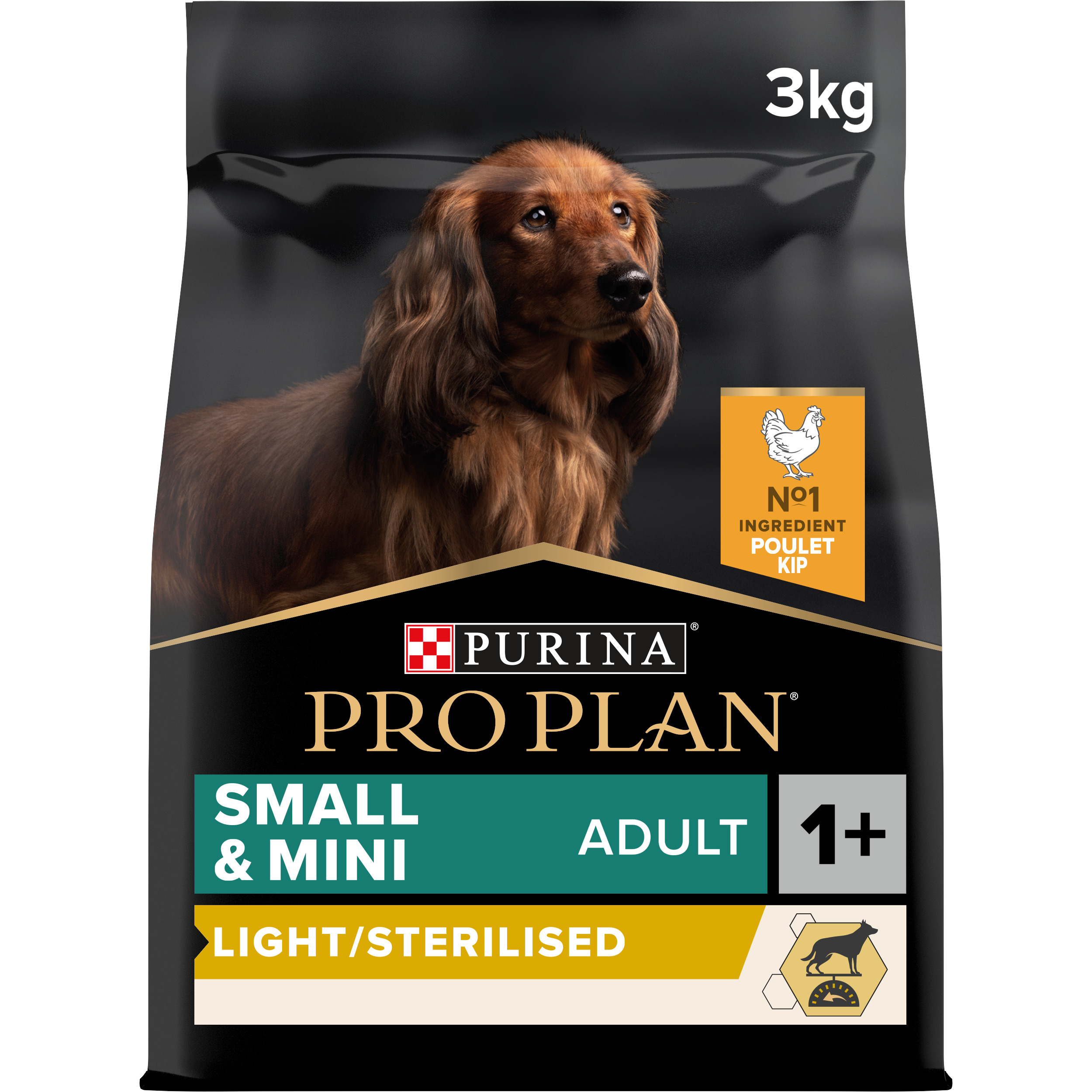 Pro Plan Croquettes | Light / Stérilisé | Chien (Adulte / Mini & Petit) | Poulet | 3kg