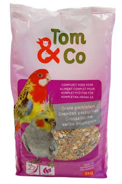 Tom&Co Grote Parkieten 3Kg