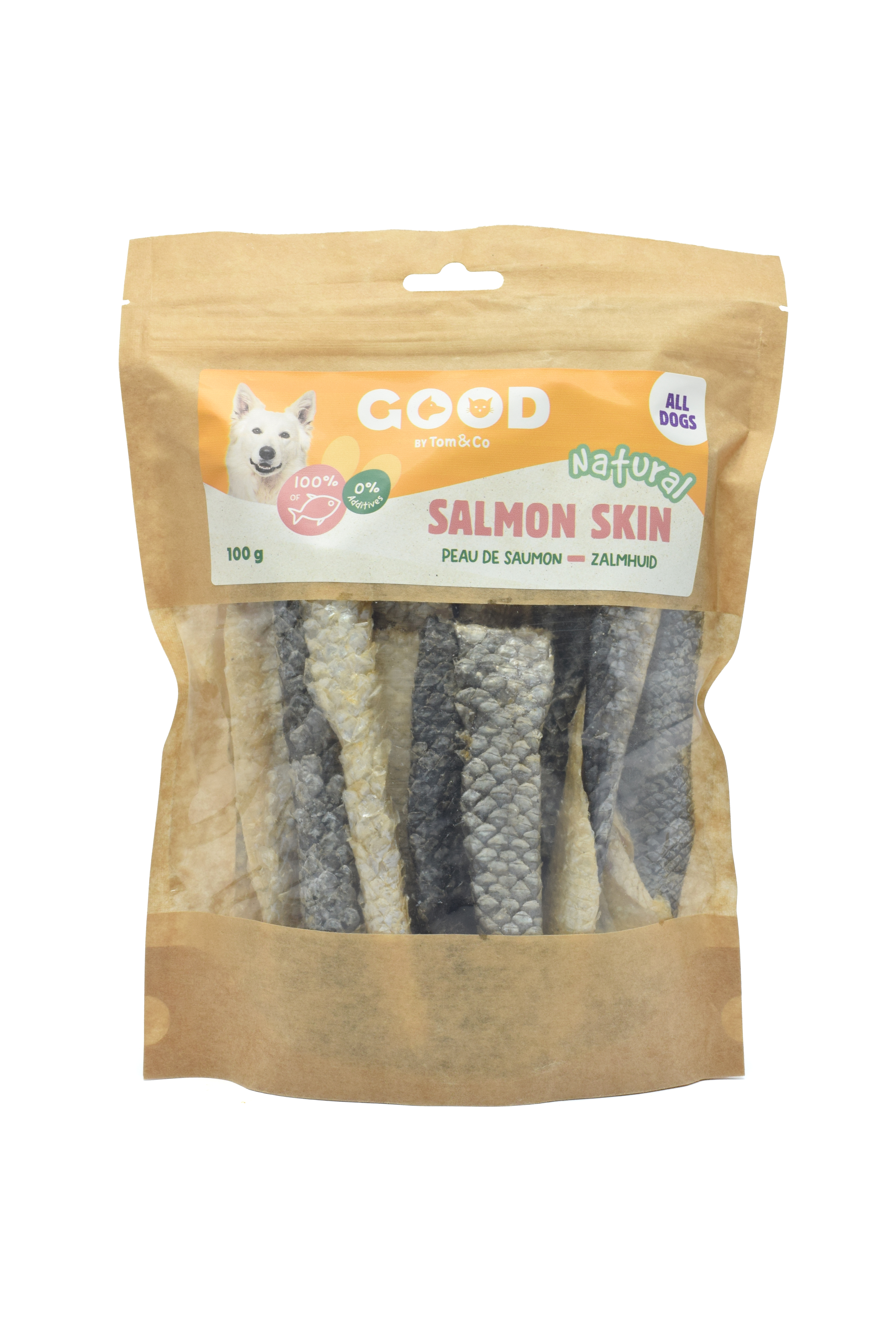 GOOD Snack naturel | CHIEN | PEAU DE SAUMON | 100g