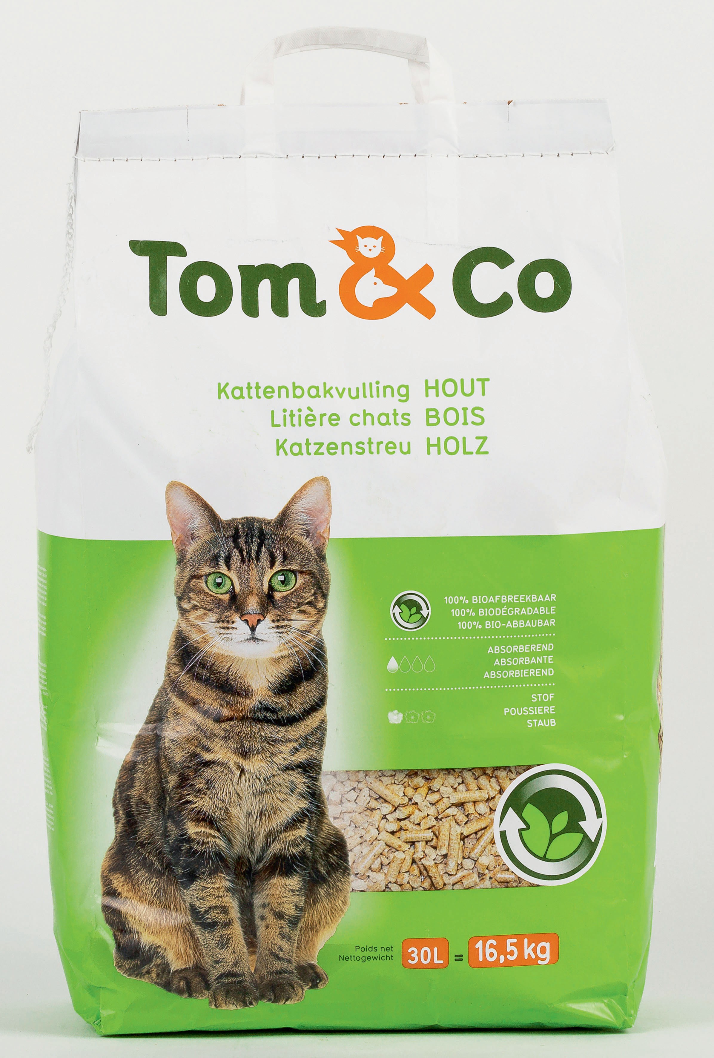 Litière Pour Chat Tom&Co Bois 30l