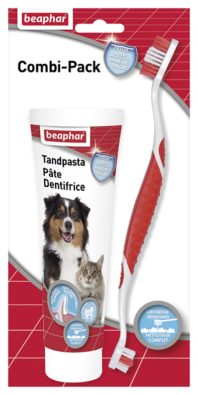 Beaphar pâte dentifrice et brosse à dents