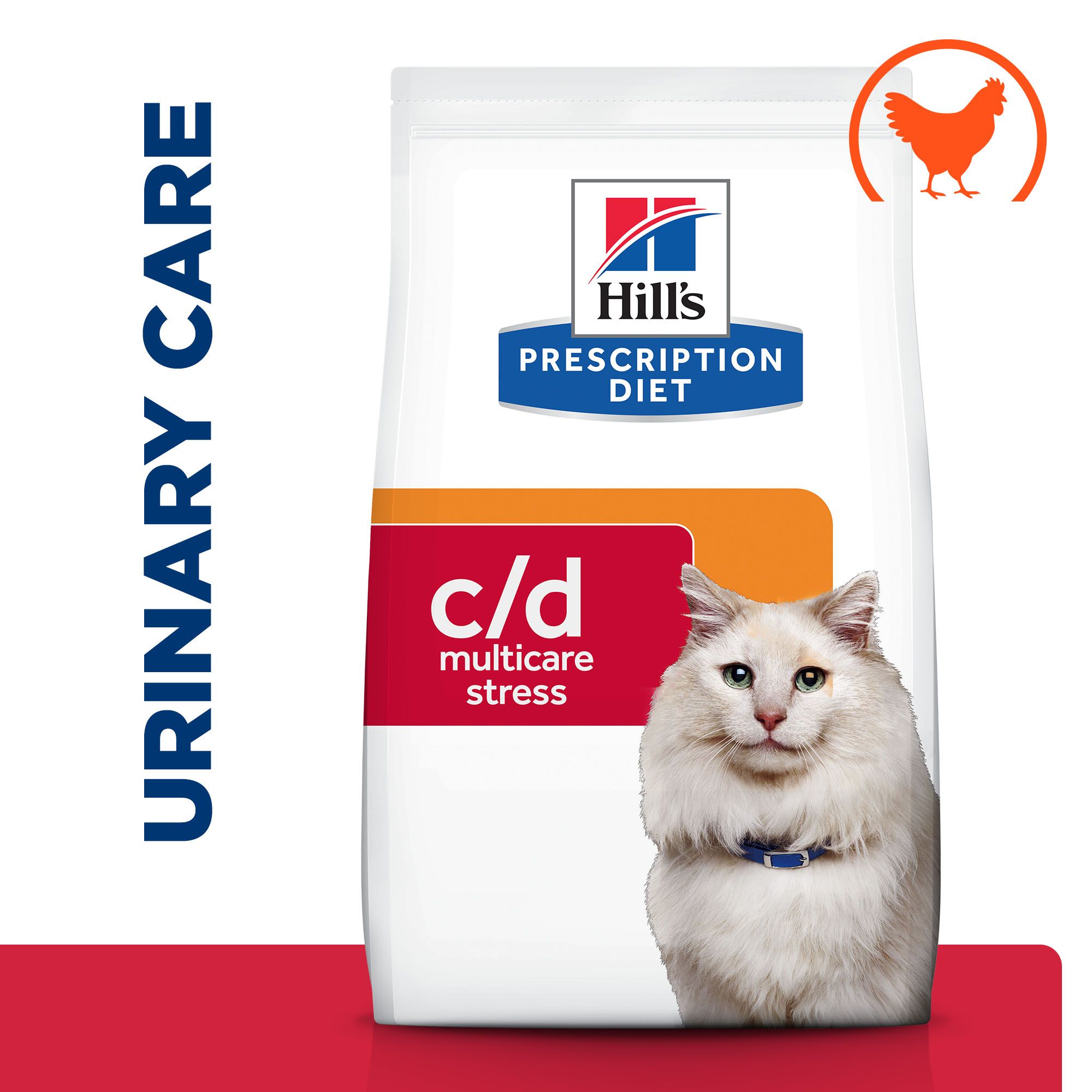 Hill's Prescription Diet c/d Urinary Stress Multicare Croquettes pour Chat au Poulet 8 kg