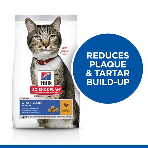 Hill's Science Plan Oral Care croquettes pour chat au poulet 1.5 kg