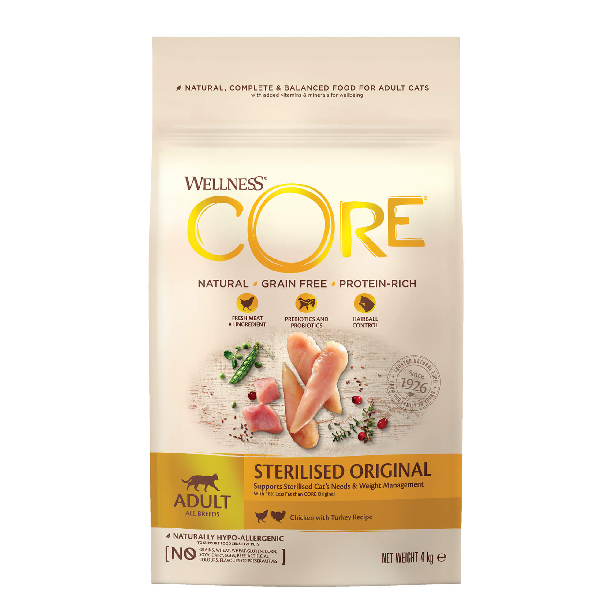 Wellness Core Grain Free Sterilized Original Cat 4Kg