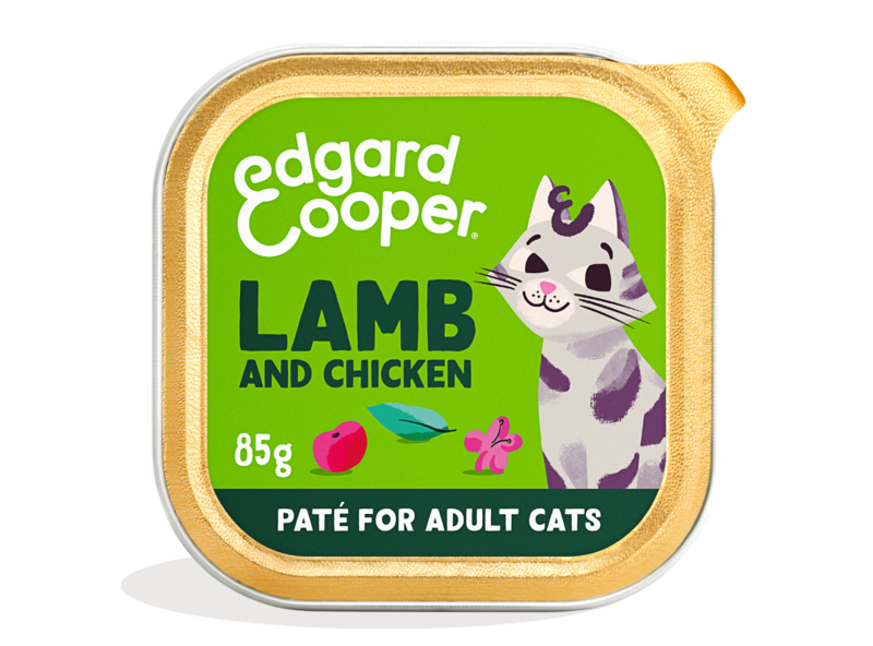 EDGARD&COOPER CHAT E ADULT PATE AGNEAU/POULET 85G 