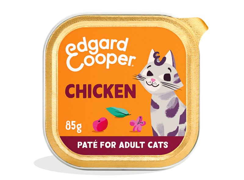EDGARD&COOPER CHAT E ADULT PATE POULET 85G 