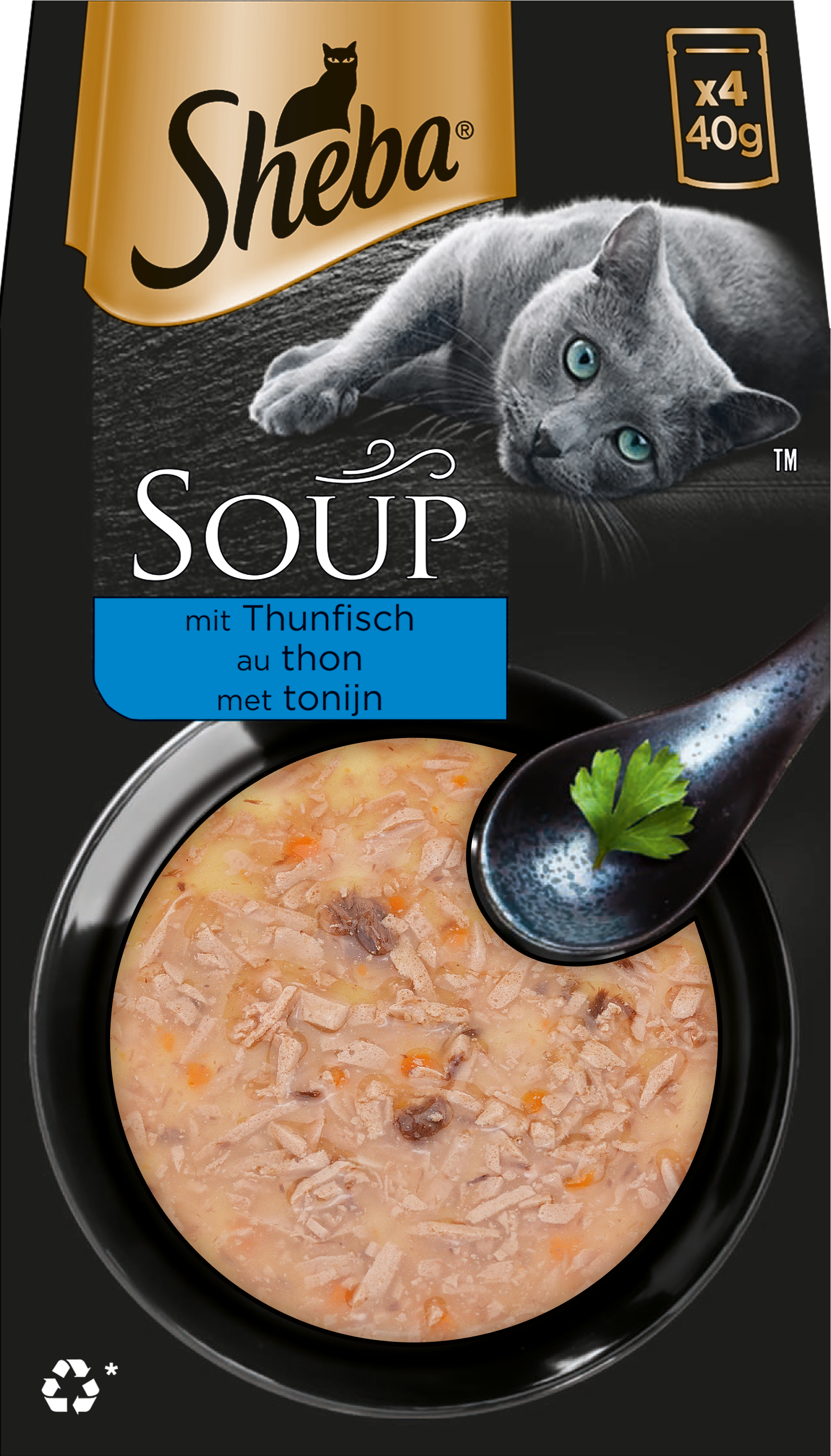 SHEBA REAL SOUP TONIJN 4X40G 