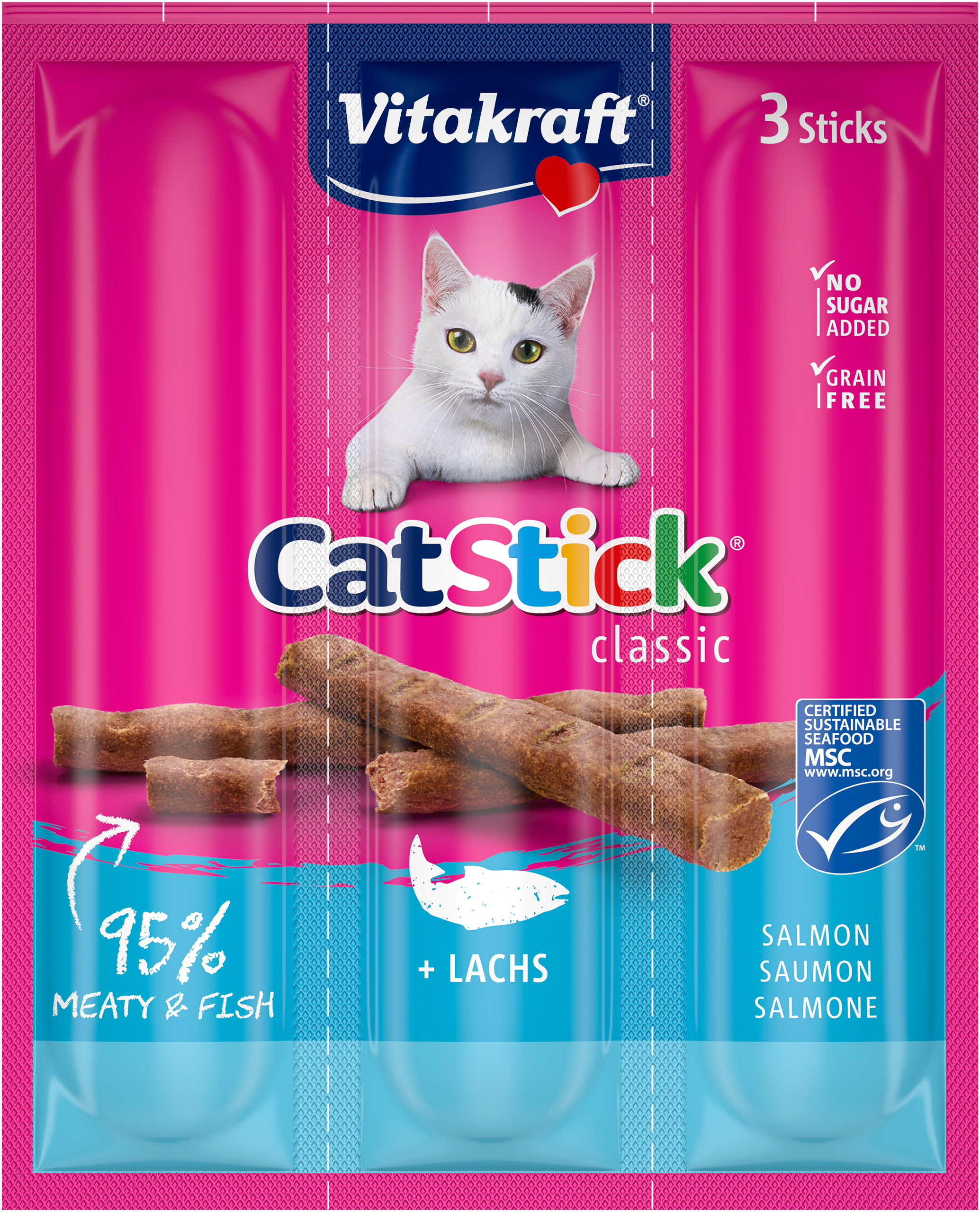 18G Vtk Cat Stick Saumon Msc 3Pc