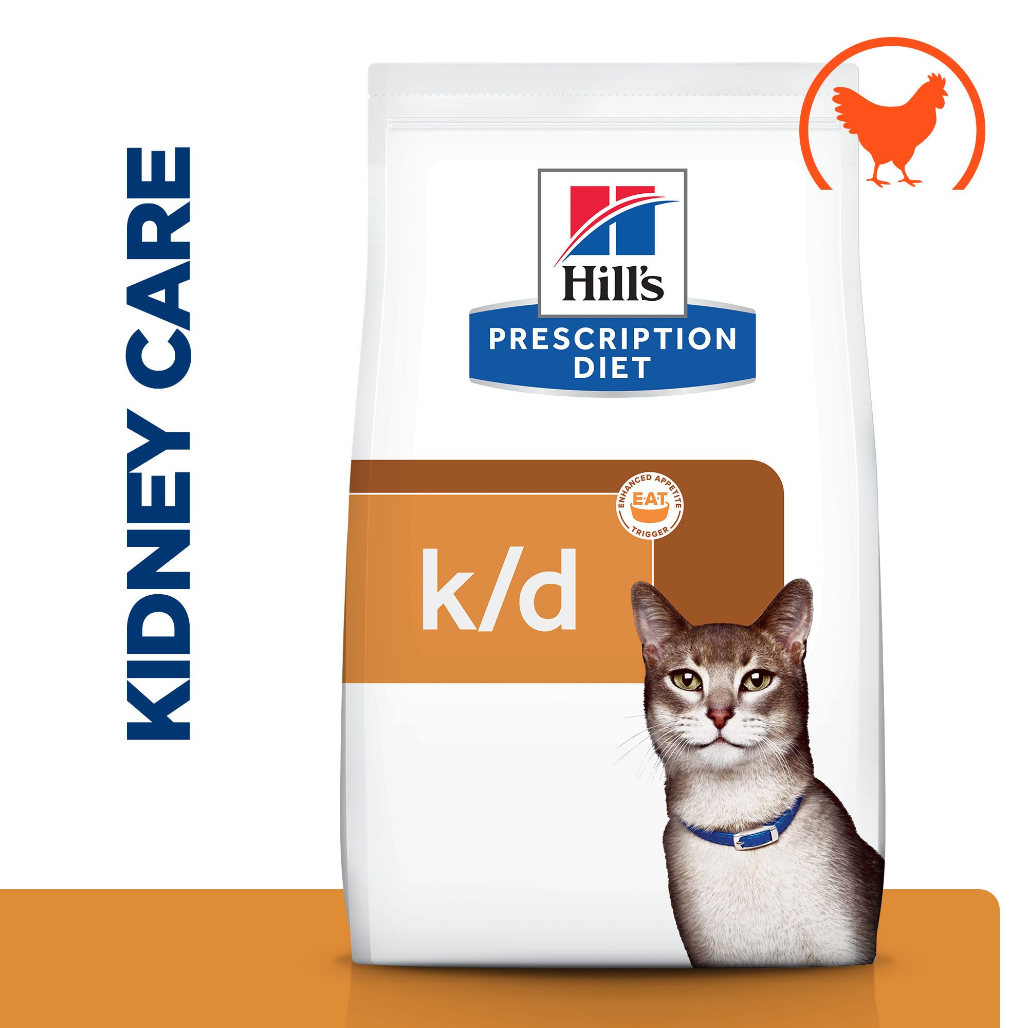 Hill's Prescription Diet k/d Kidney Croquettes pour Chat au Poulet 3 kg