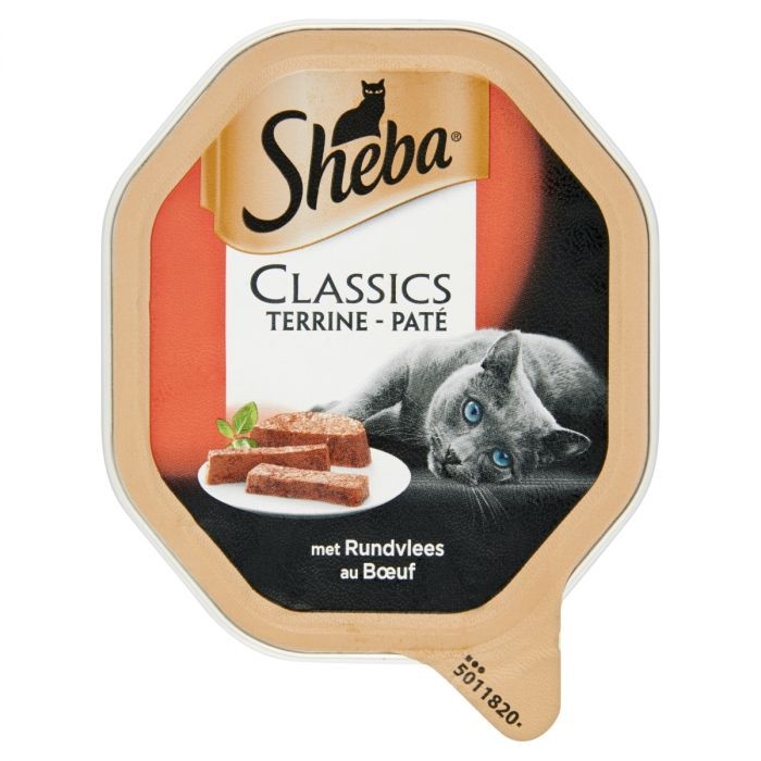 Sheba Chat Classics Barquette Terrine Au Bœuf 85 G