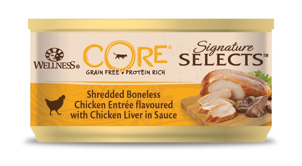 Wellness Core Grain Free Signature Selects Poulet & Foie 79G Pour Chat