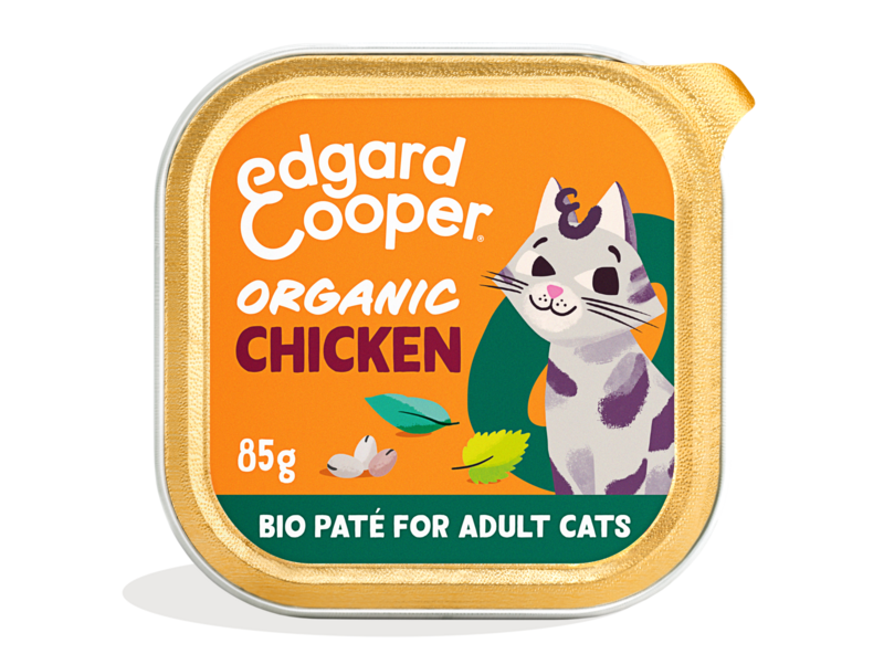 EDGARD&COOPER BIO CHAT ADULT PATE POULET 85G 