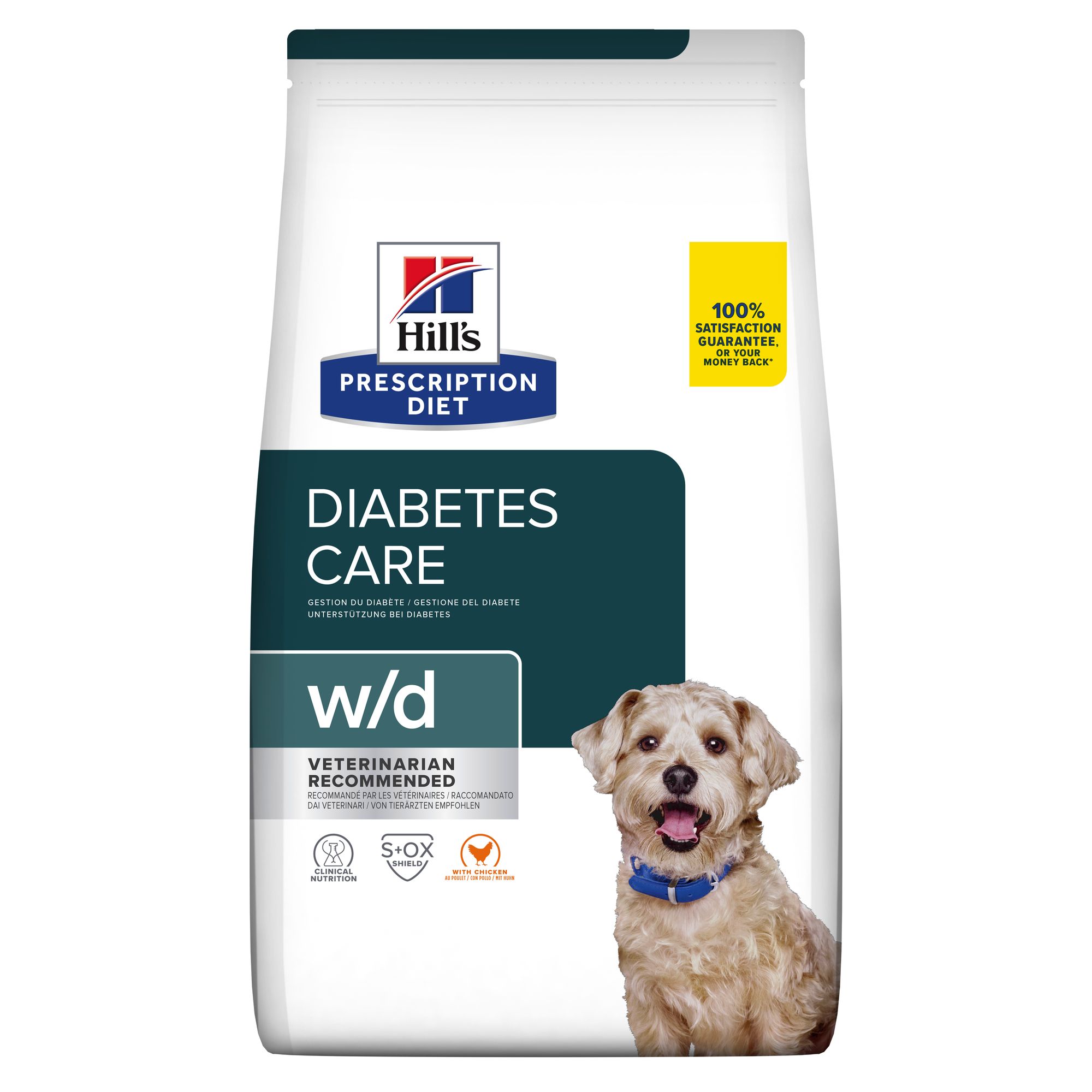 Hill's Prescription Diet w/d Diabetes Care Hondenvoer met Kip Zak 10kg