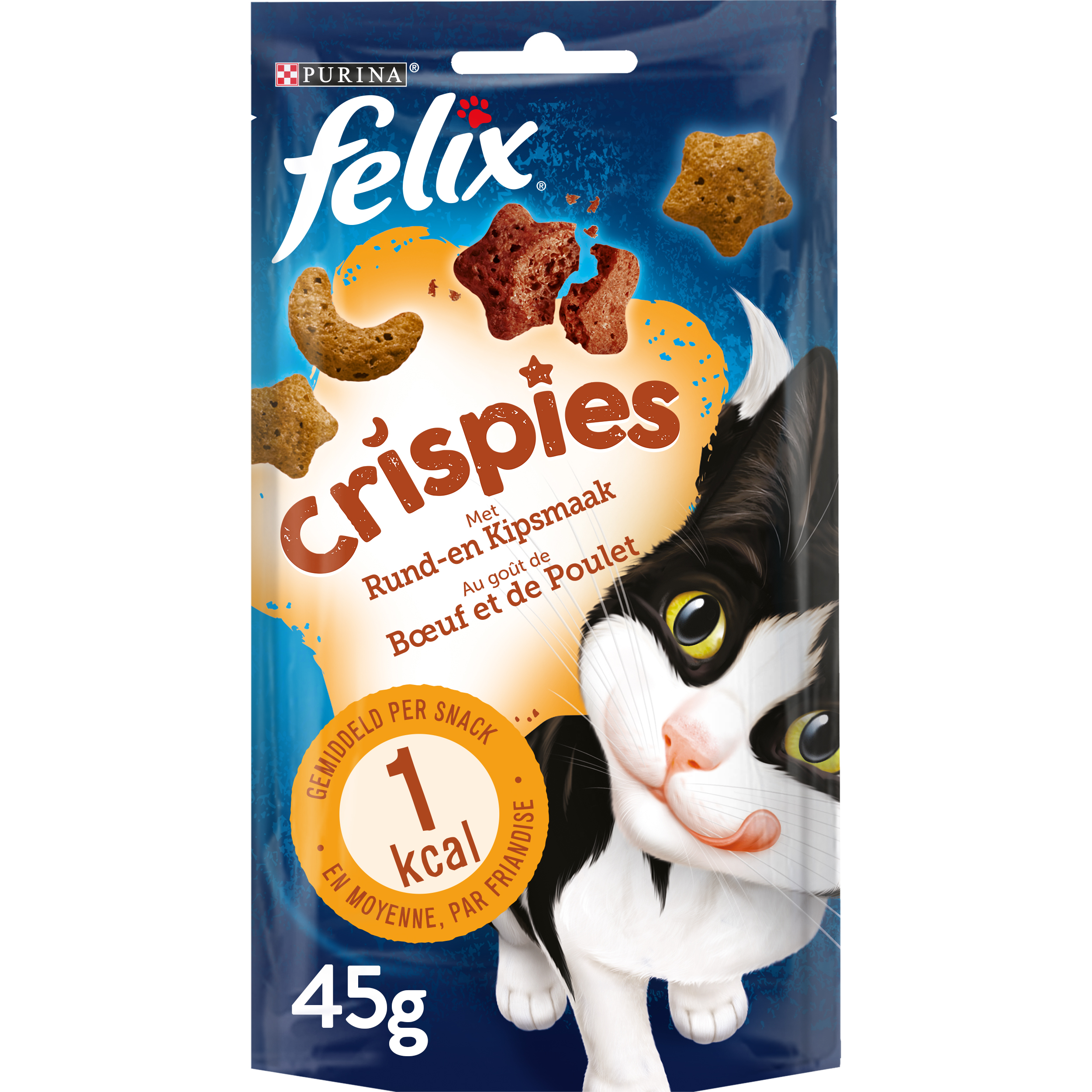 Felix Crispies  Kattensnacks  Rund & Kip 45G