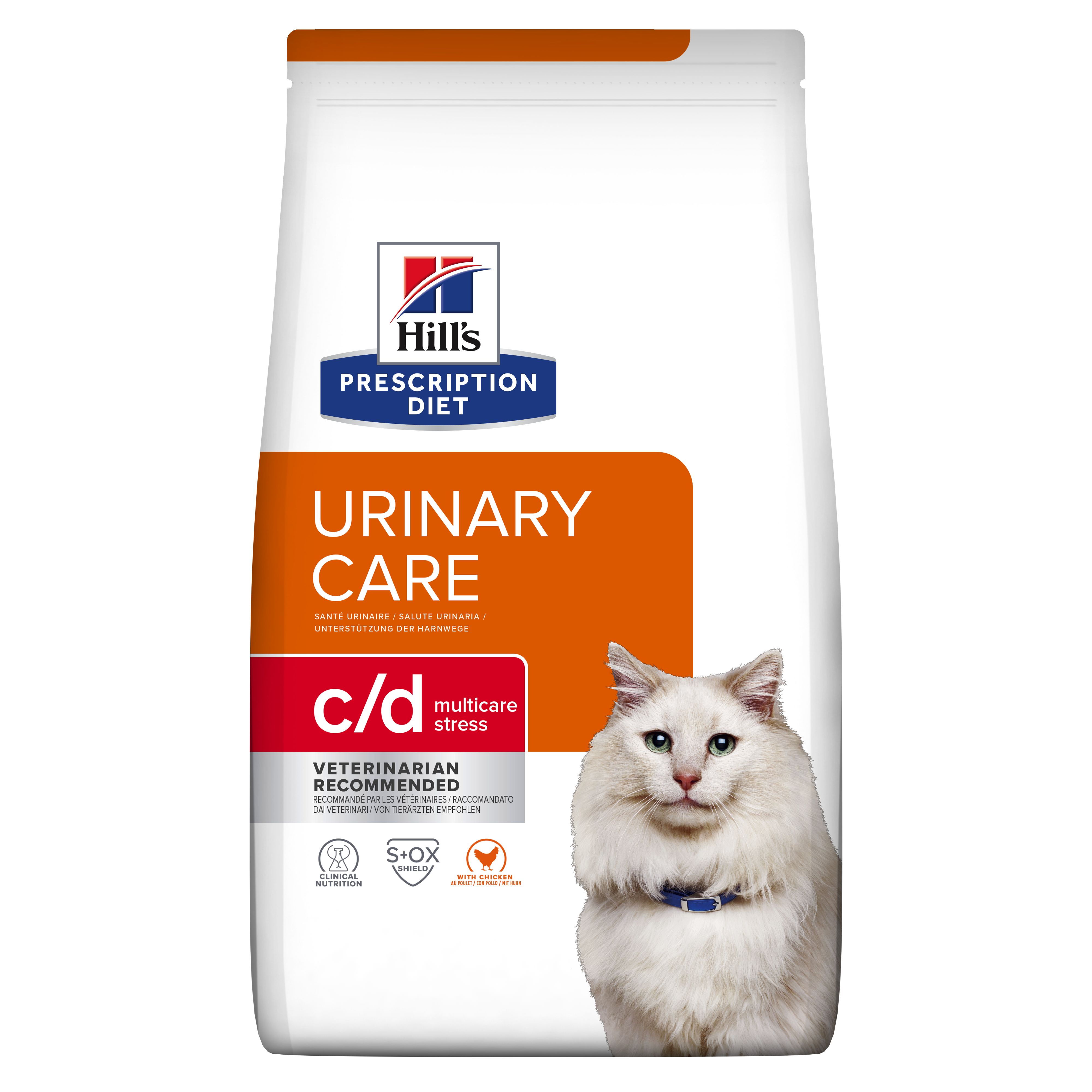 Hill's Prescription Diet c/d Urinary Stress Multicare Croquettes pour Chat au Poulet 8 kg