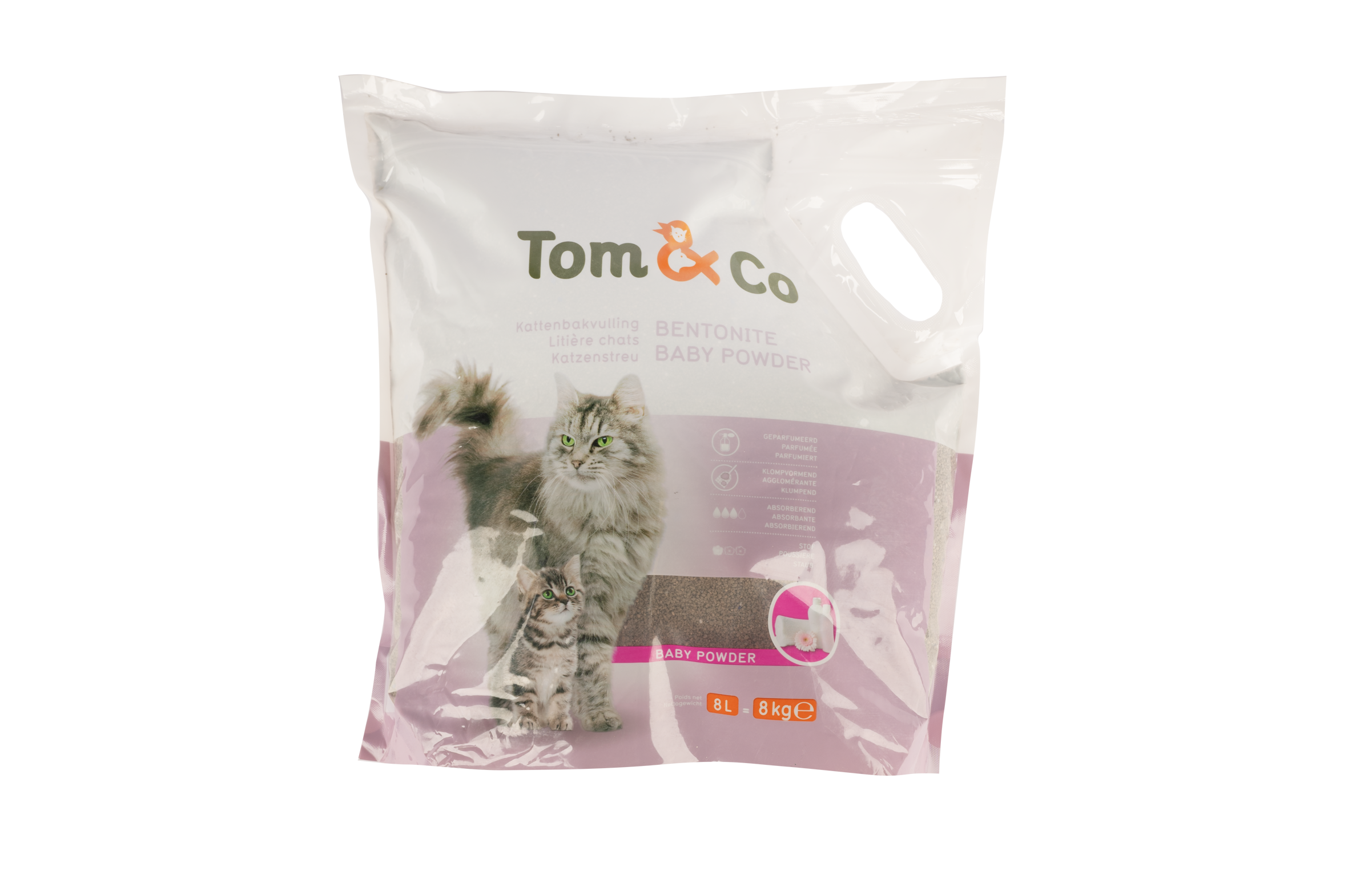 Kattenbakvulling Tom&Co Baby Powder 8kg