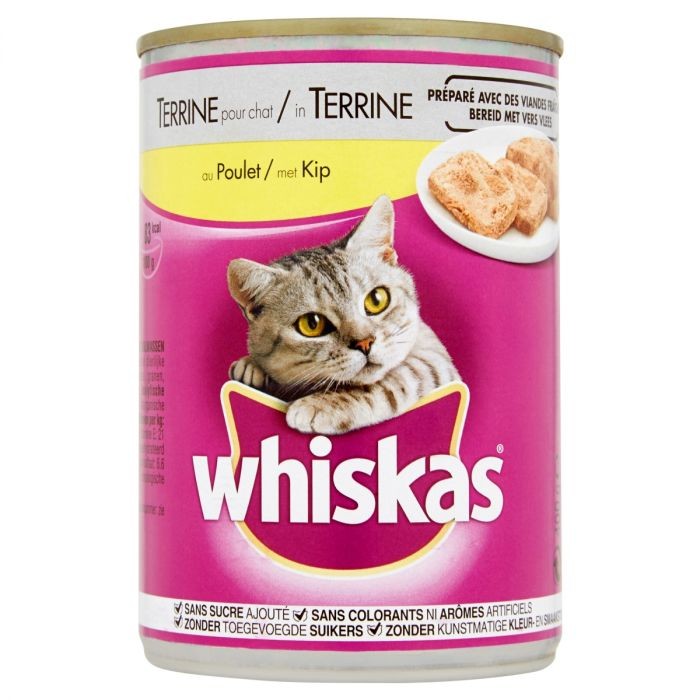 Whiskas Chat Boîtes Terrine Poulet 400 G