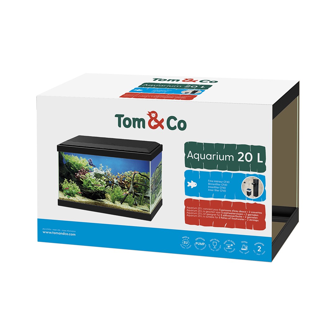 Tom&Co Aquarium 20L Noir