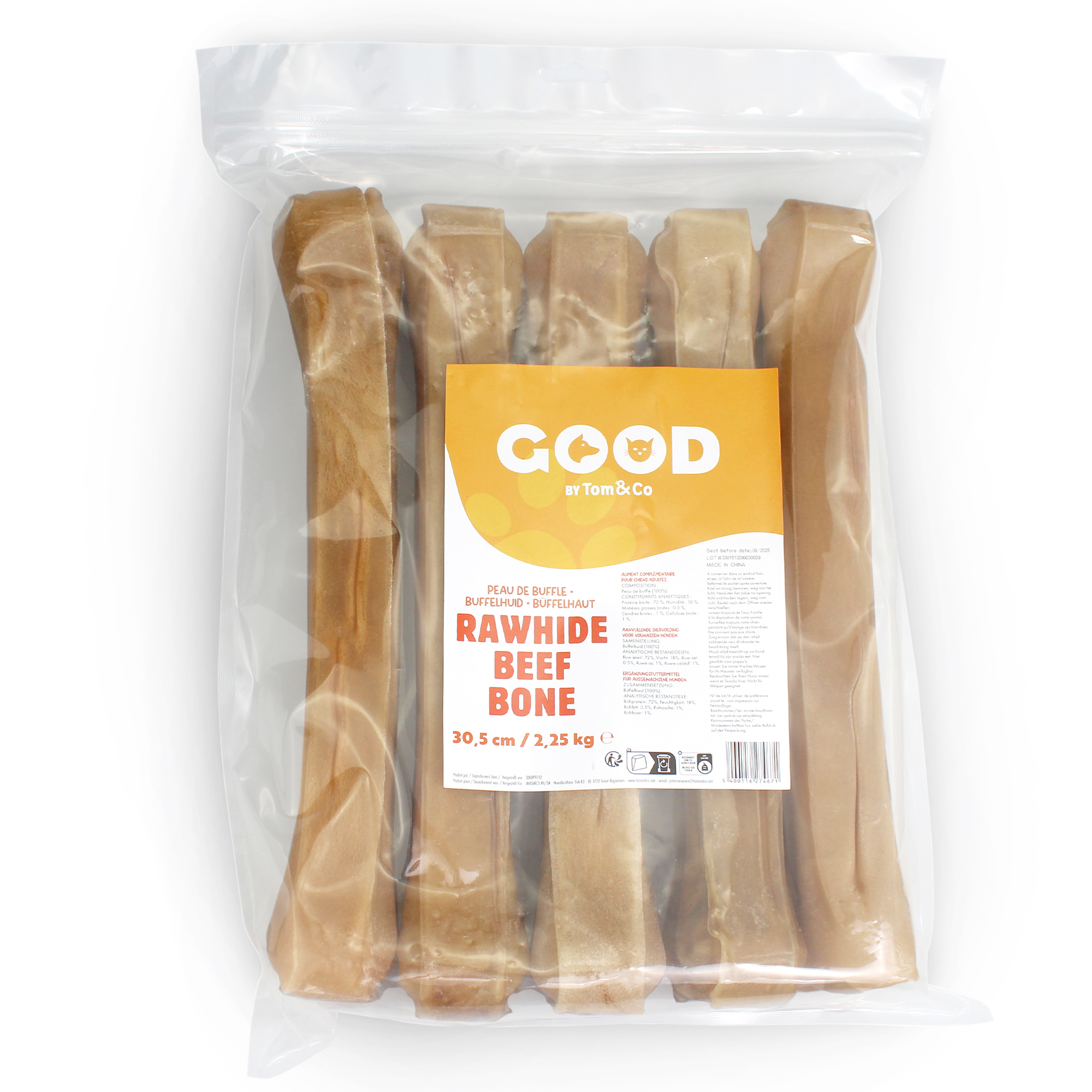 GOOD RAWHIDE BEEF BONE 30.5 CM