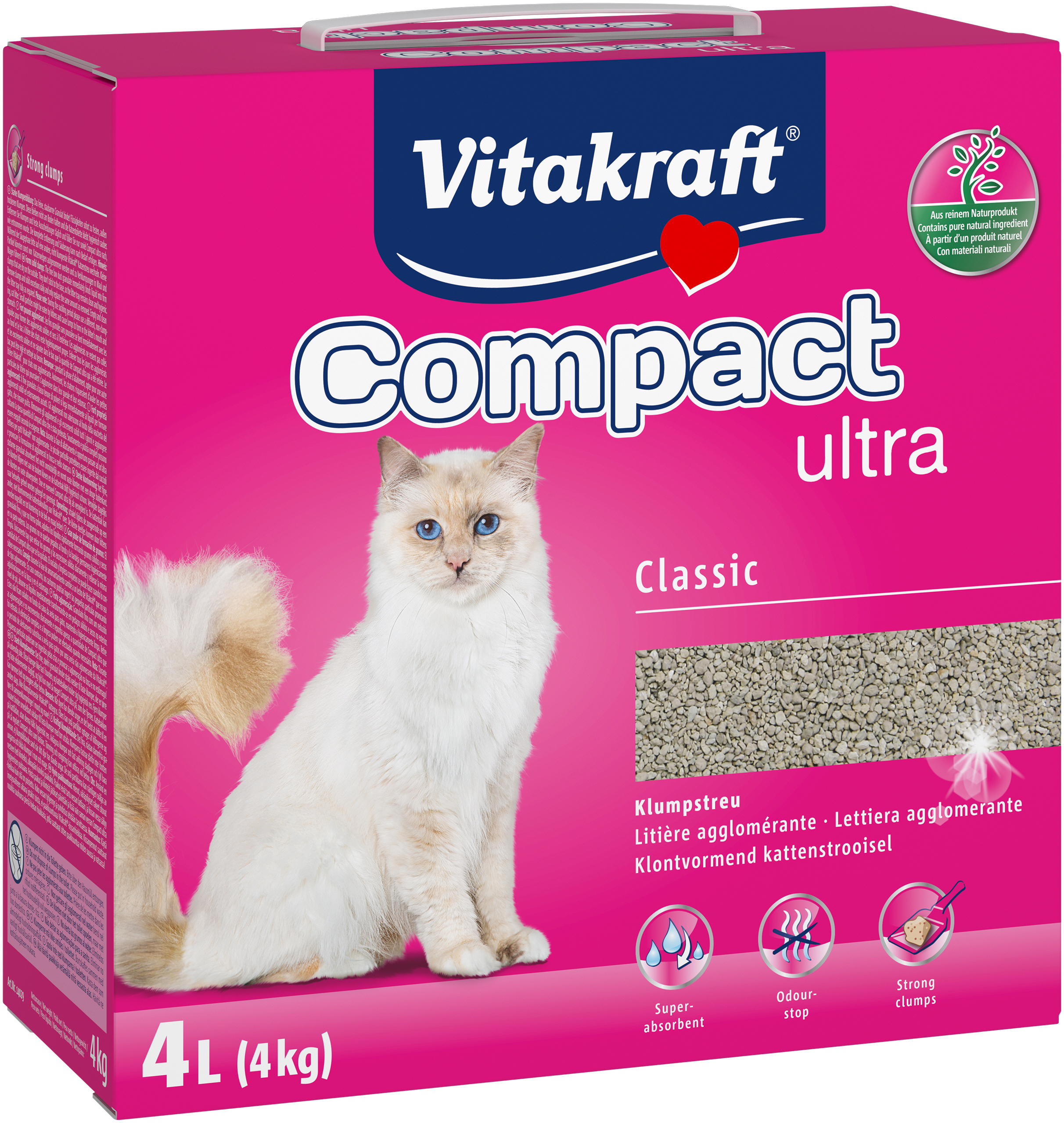 Vitakraft Compact Ultra 4Kg Litiere Agglomerante Pour Chats