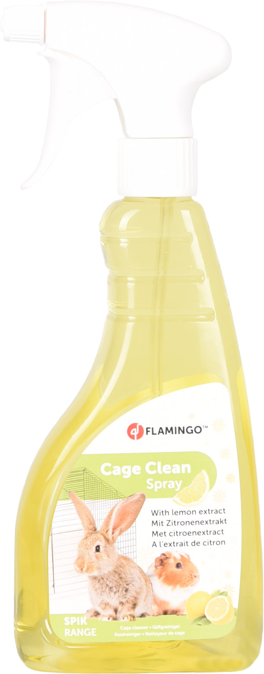 FLAMINGO NETTOYANT POUR CAGE SPIK CITRON 500ml 9,8x5,8x26 jaune