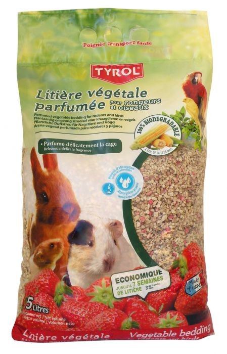 Litiere Rongeur Parfumee A La Fraise 5 Litre