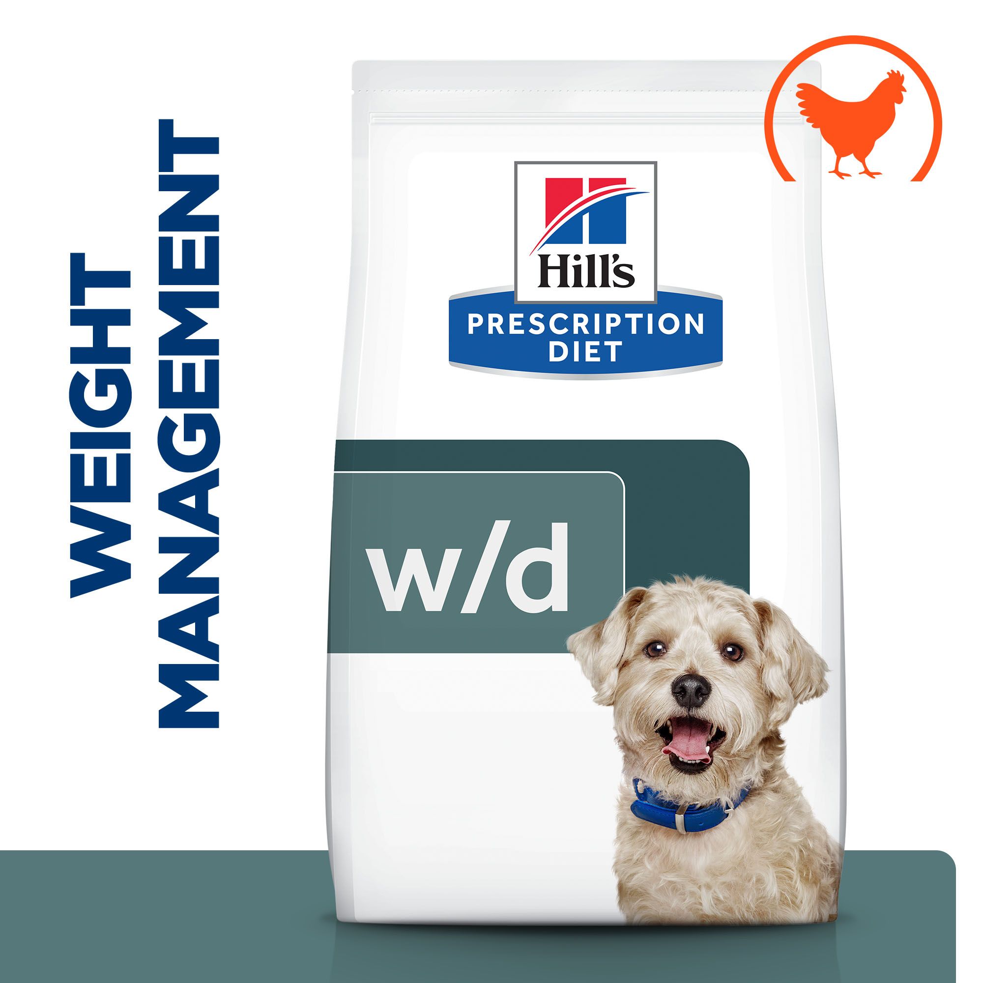 Hill's Prescription Diet w/d Diabetes Croquettes pour Chien au Poulet 10 kg