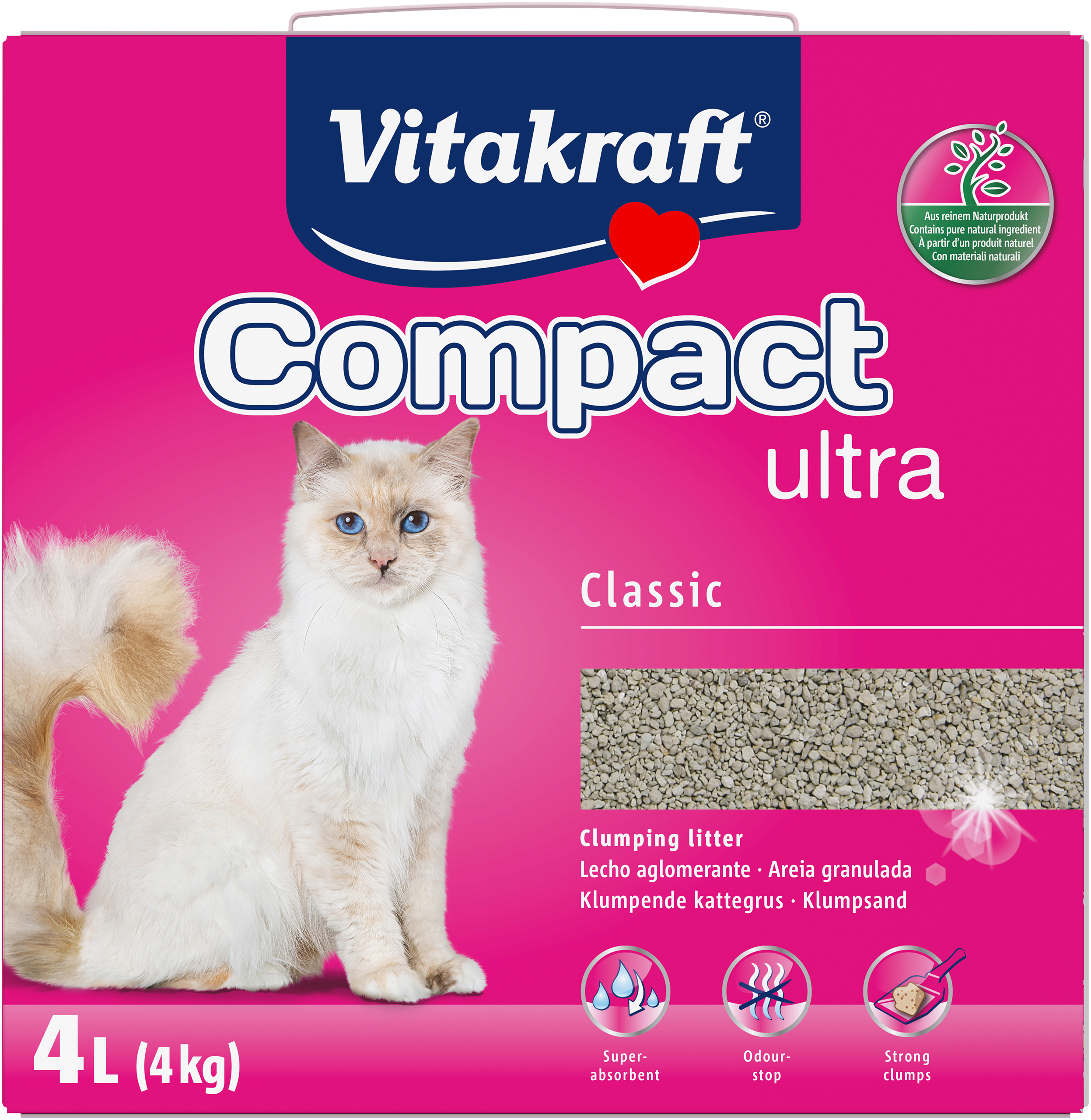 Vitakraft Compact Ultra 4Kg Litiere Agglomerante Pour Chats