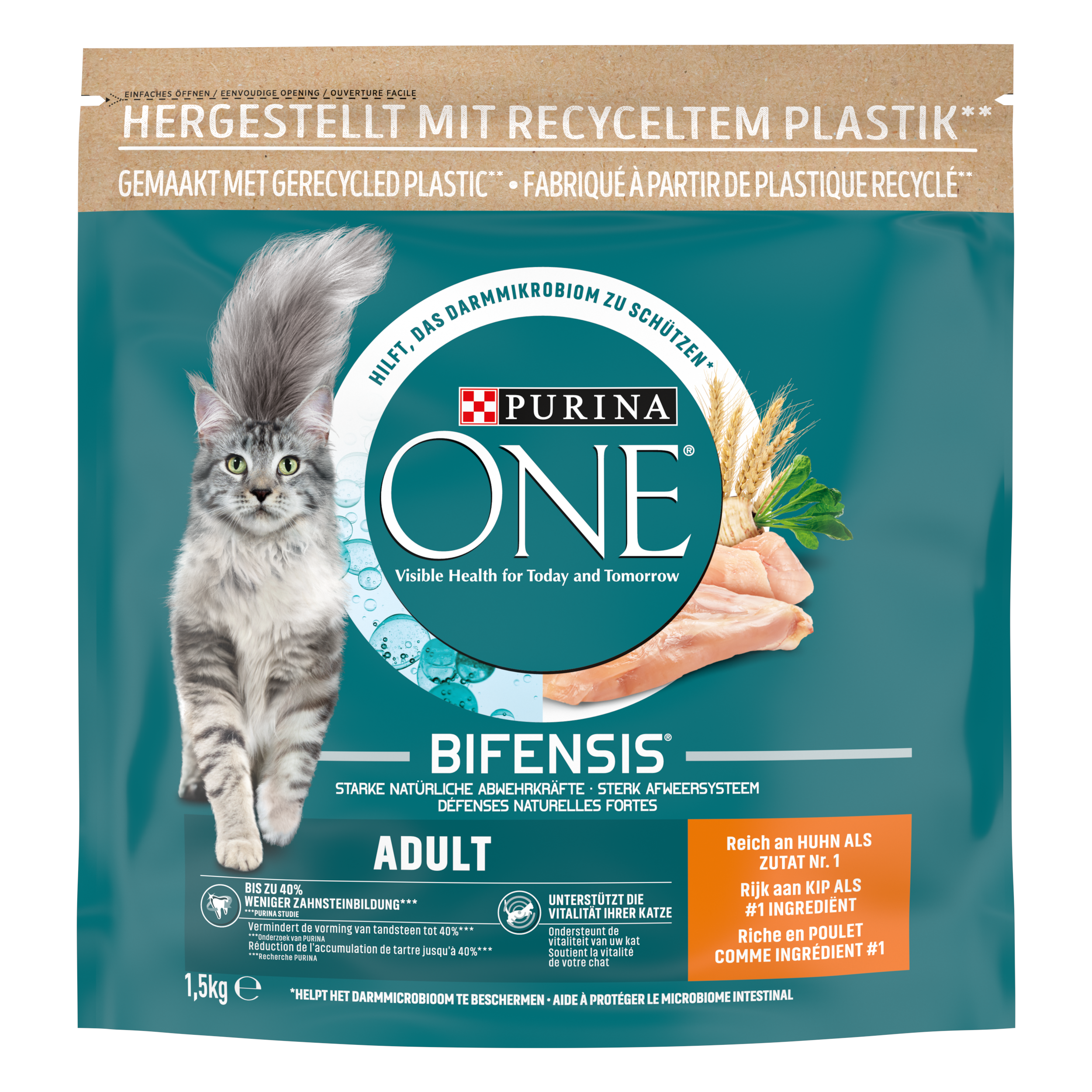 Purina ONE Bifensis Nourriture pour chats Adulte Croquettes au poulet 1,5kg