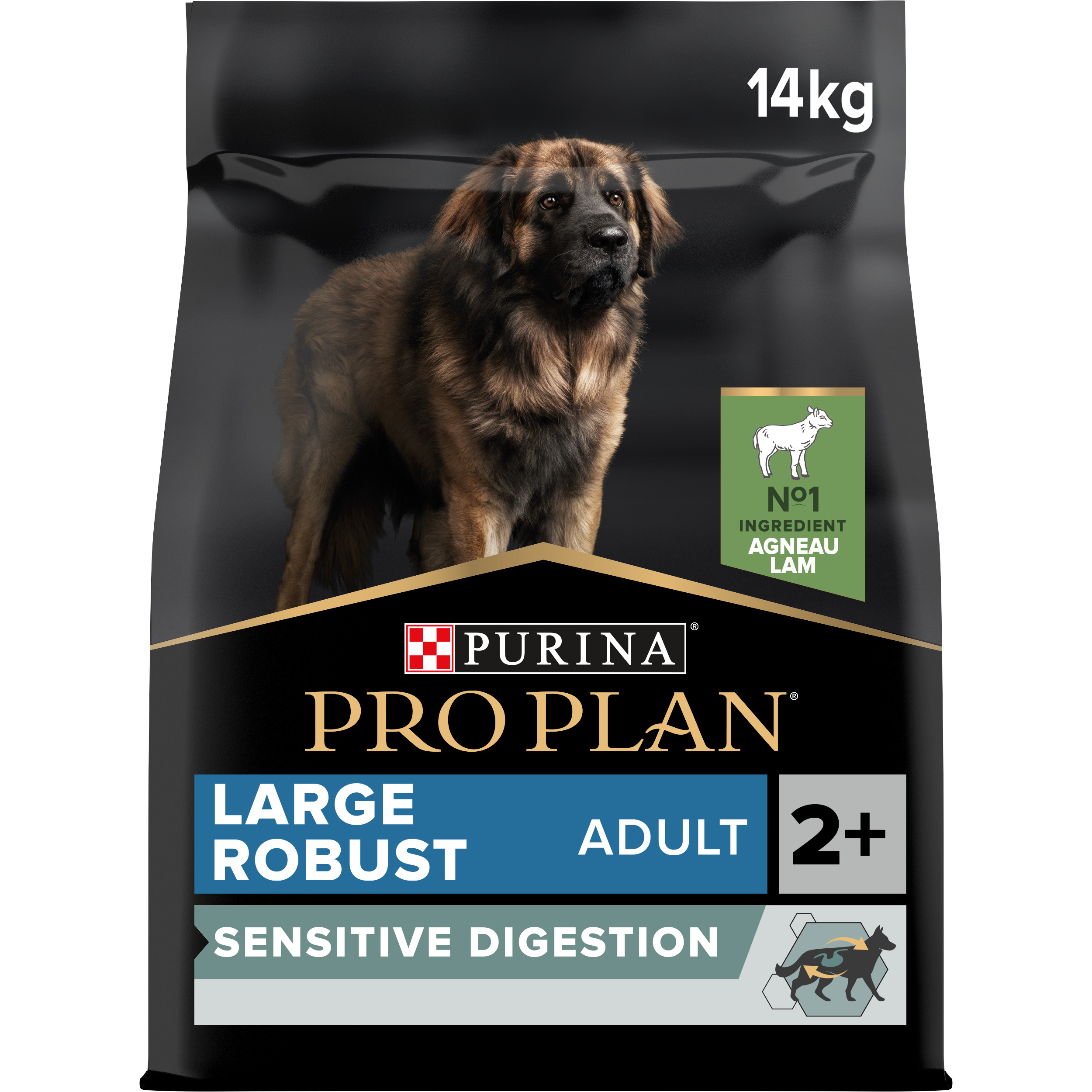 Pro Plan Croquettes | Sensitive Digestion | Chien (Adulte / Grand / Robuste) | Agneau | 14kg