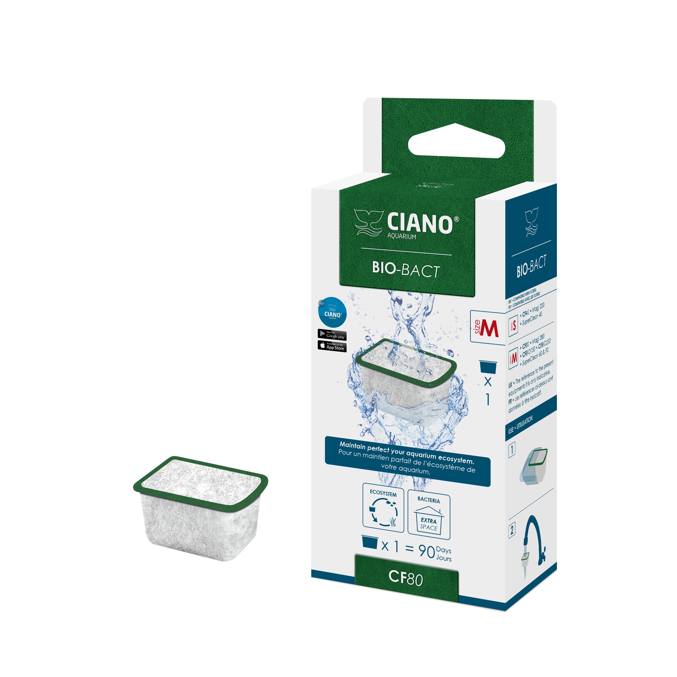 Ciano Bio-Bact Medium 1St 4,6X3,6X3,1Cm Groen