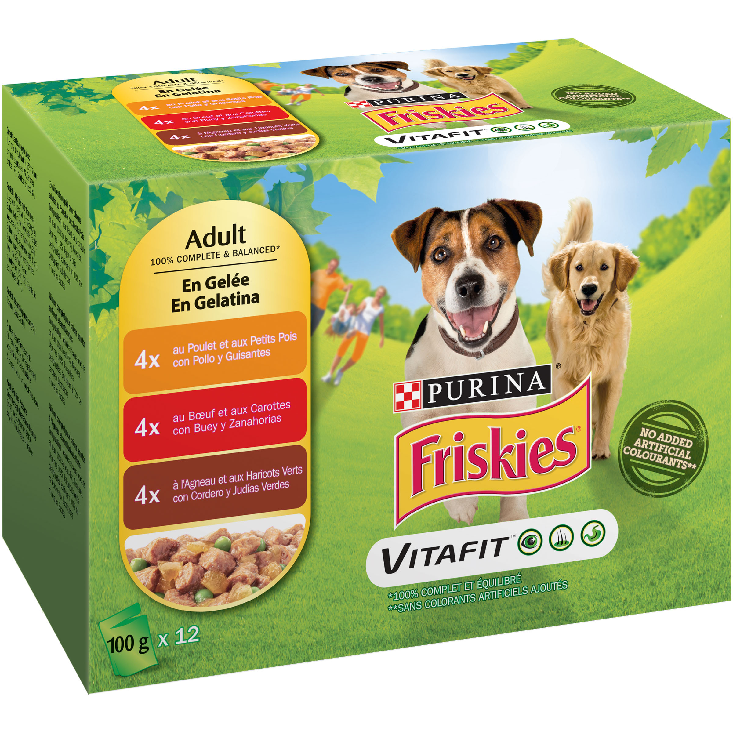 FRISKIES DOG WET MULTI-PACK RUND 12X100G 