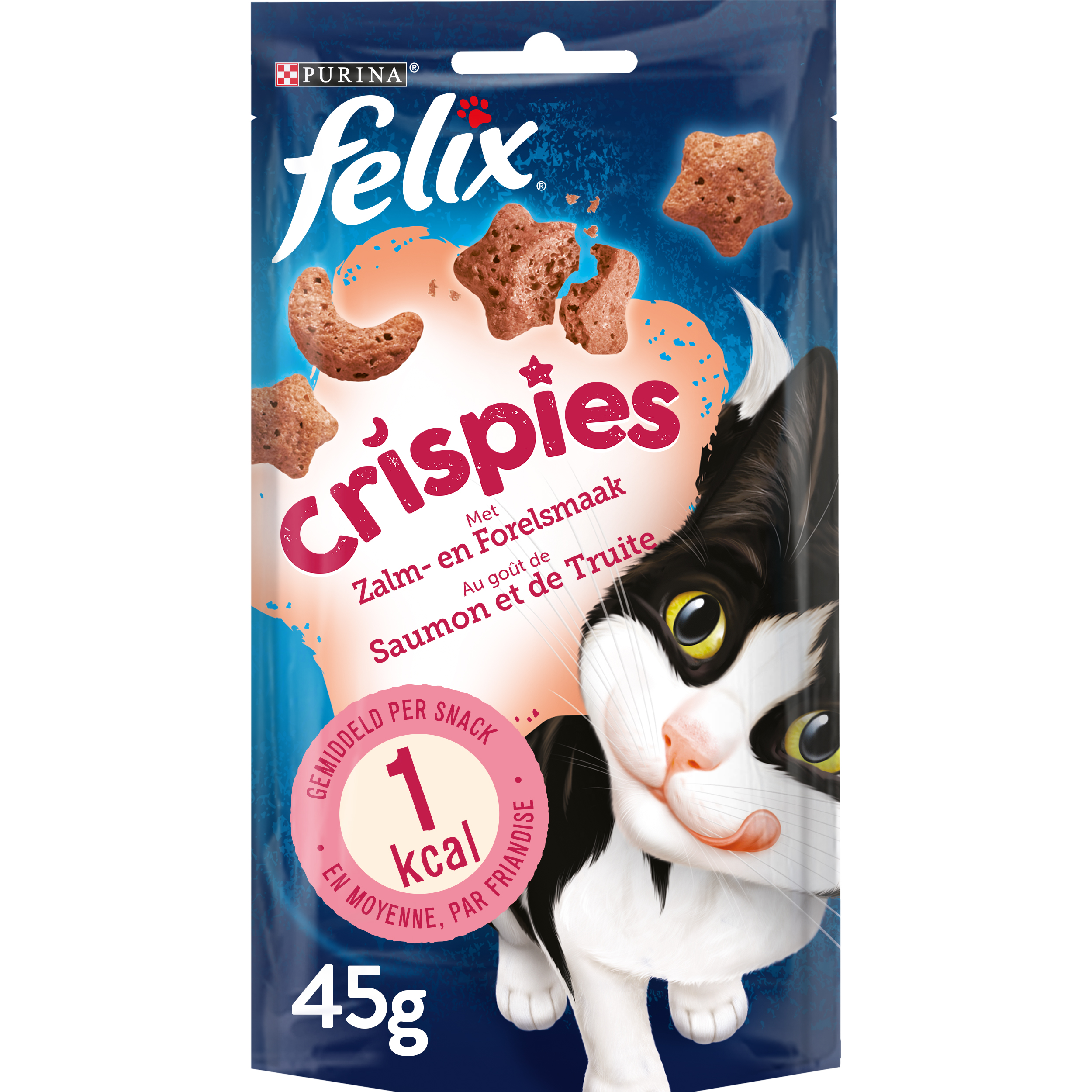 Felix Crispies Kattensnacks  Zalm & Forel 45G