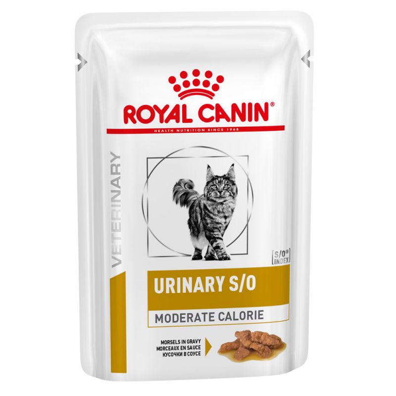 ROYAL CANIN VETERINARY VDIET CAT URINARY S/O MOD CAL  Varkensvlees/gevogelte/zalm ADULT 12*85g