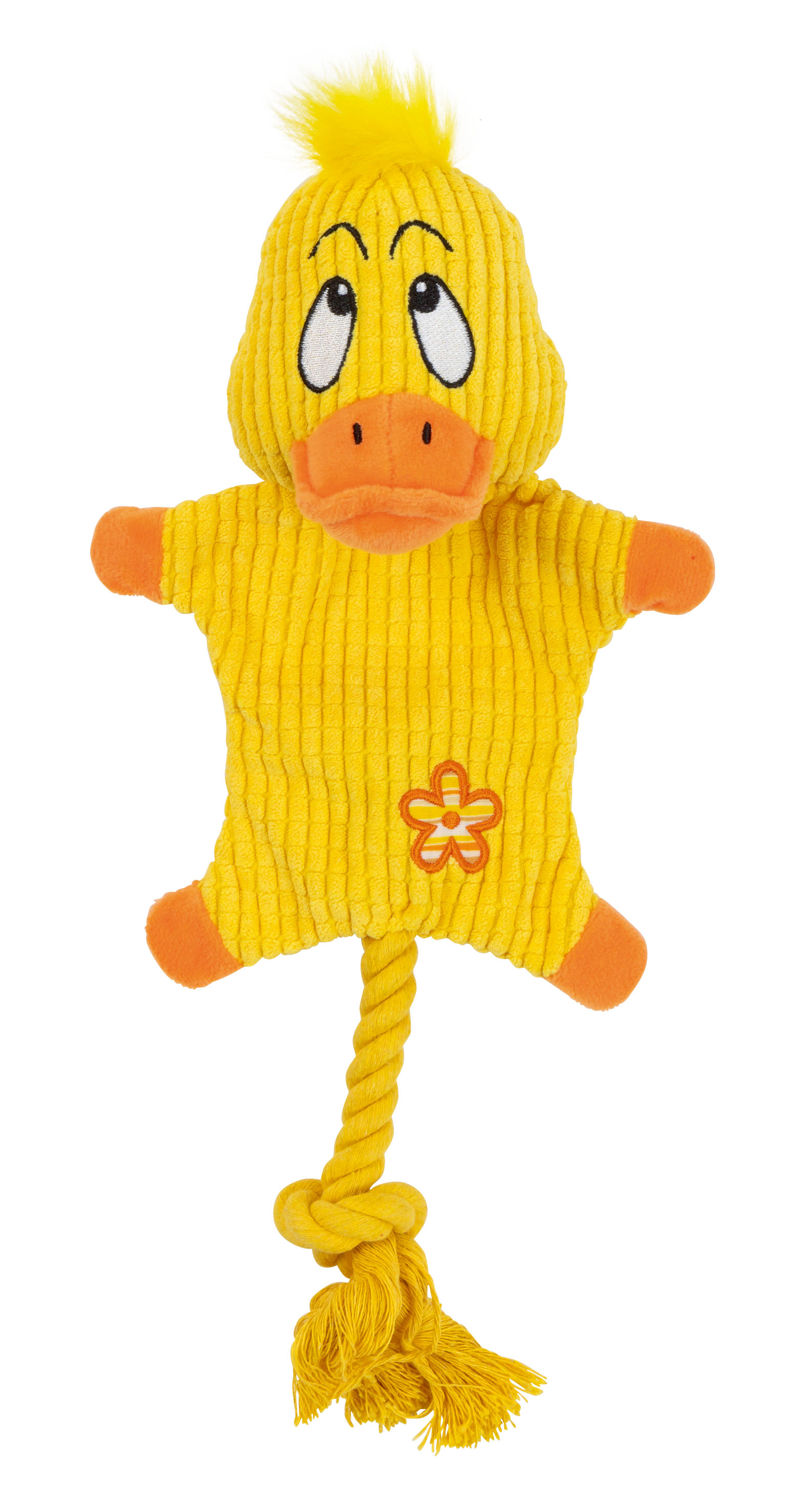 GOOD JOUET PELUCHE CORDE CANARD 30,5x17x5cm