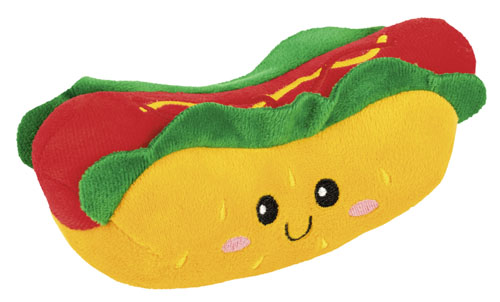 CHIEN JOUET HOT DOG PELUCHE