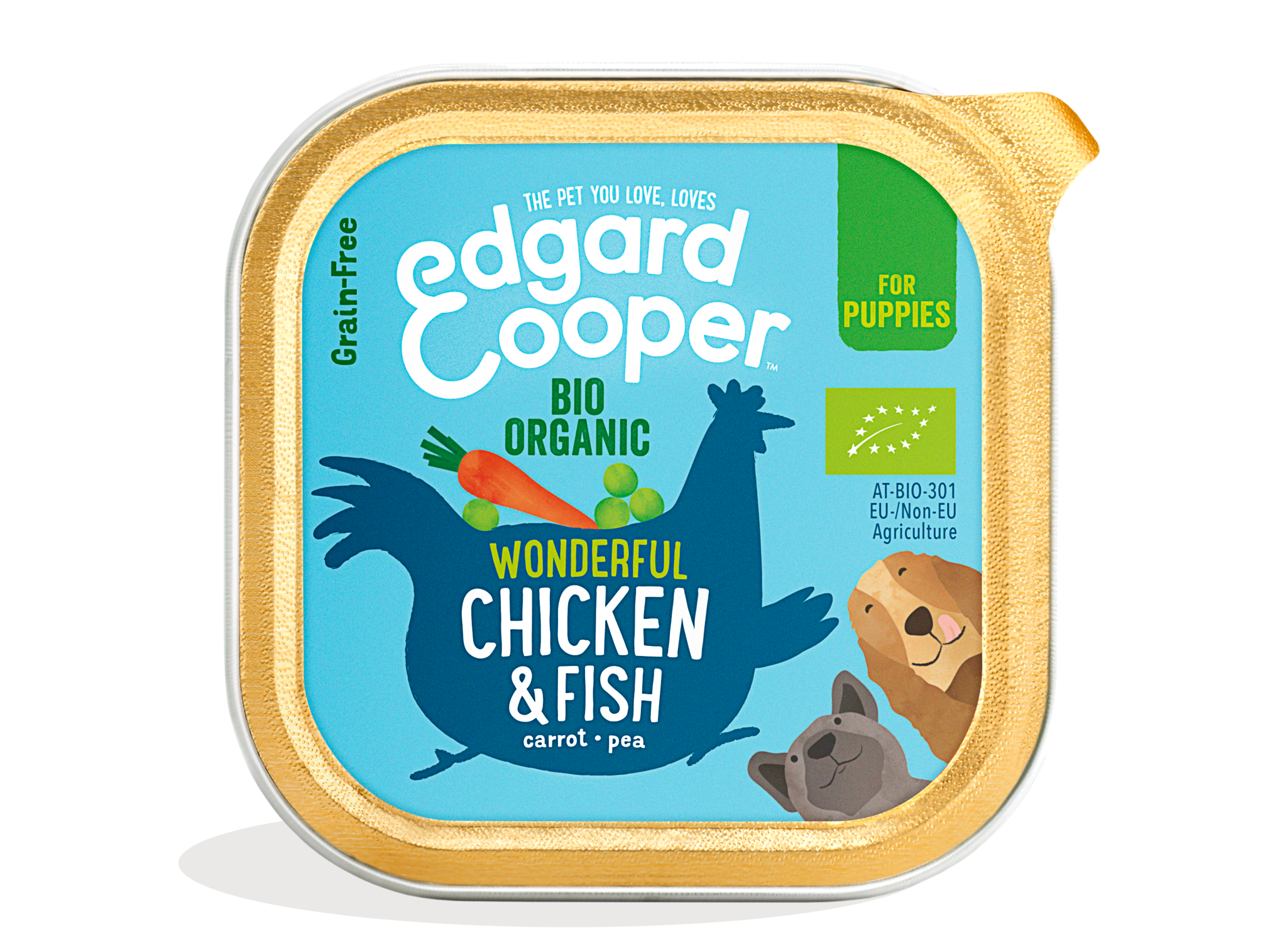 Edgard & Cooper Poulet & Poisson Bio Aux Carottes Et Pois Bio 100G