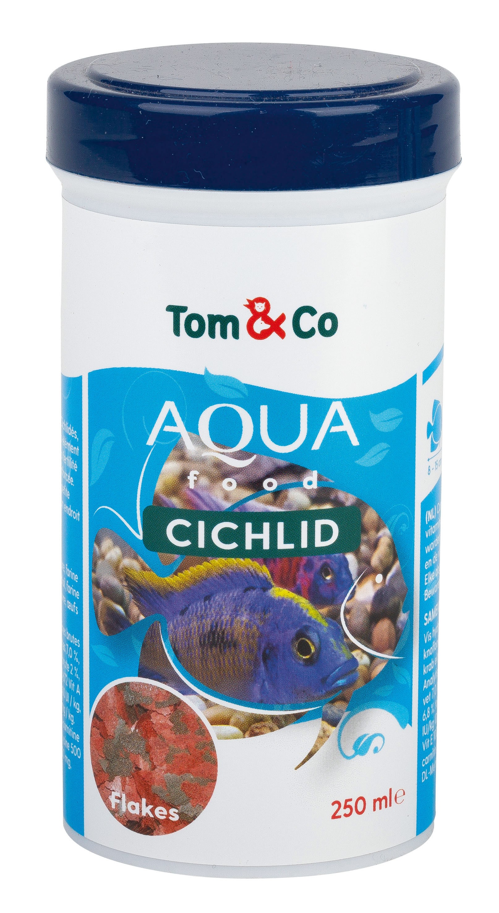 Tom&Co Cichlid Flakes/Vlokken 250 Ml