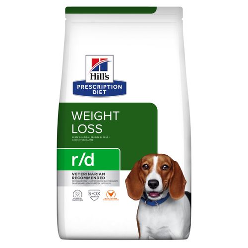 Hill's Prescription Diet r/d Weight Loss Croquettes pour Chien au Poulet 10 kg