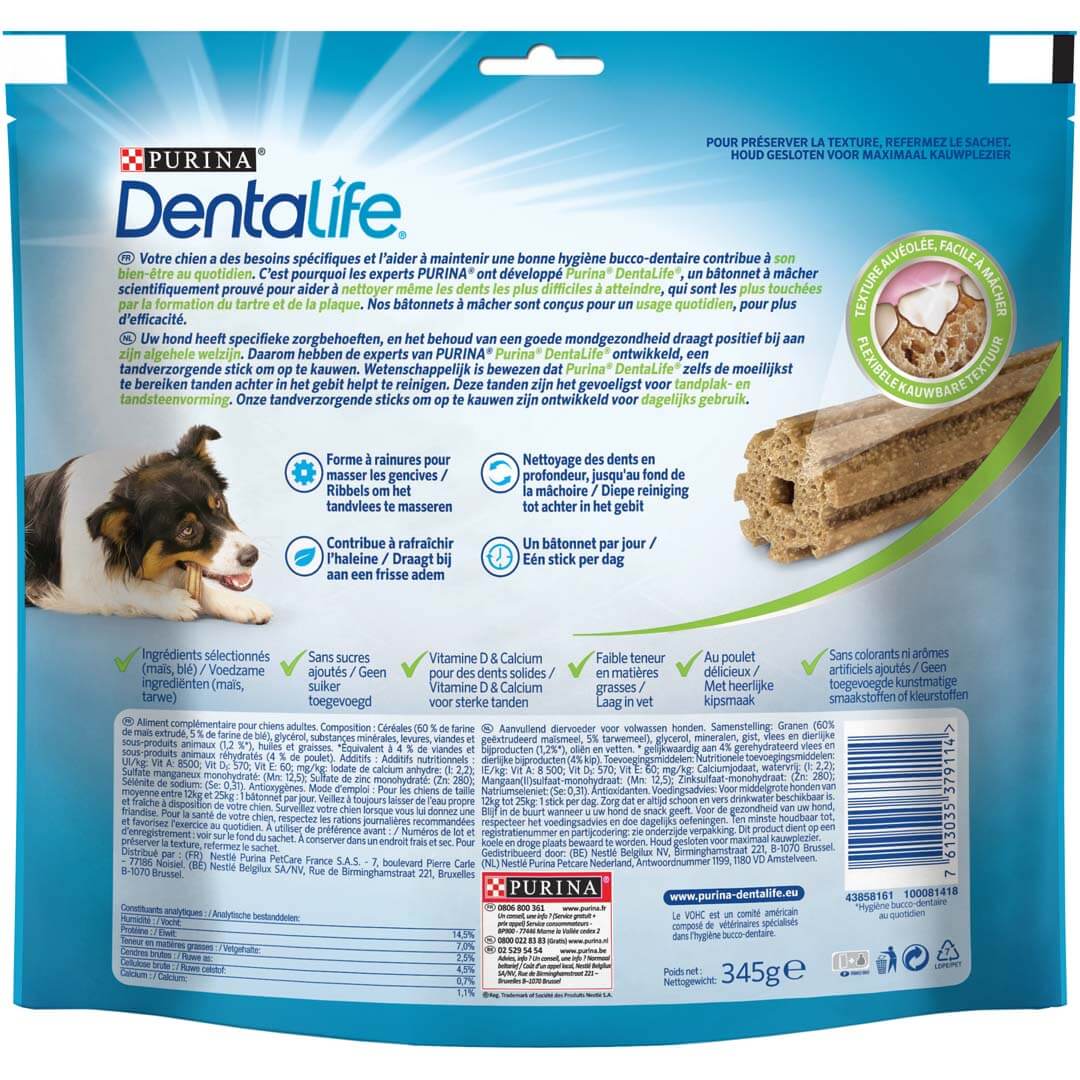 Dentalife Voor Middelgrote Honden Maxi Pack Van 15 Sticks  345G