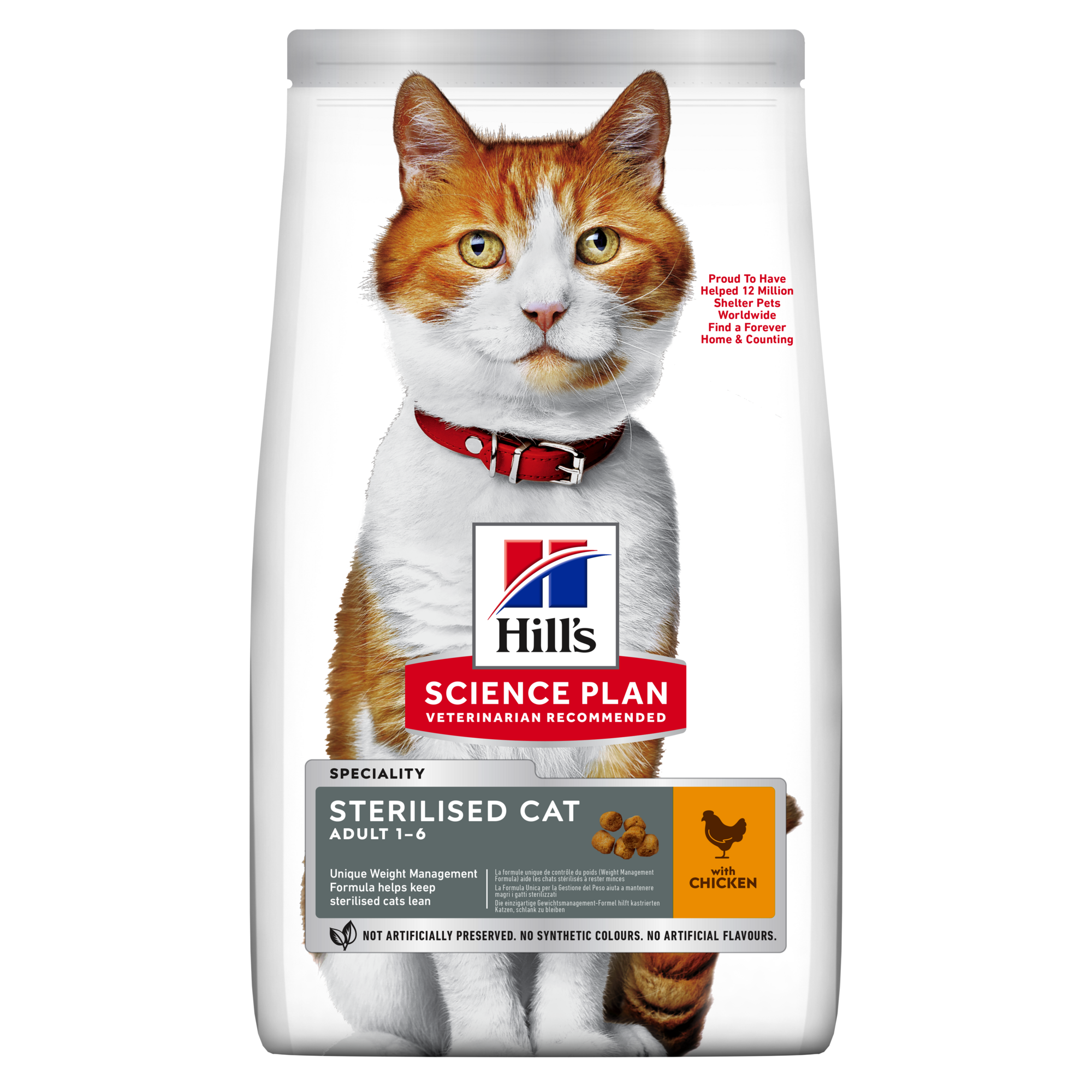 Hill's Science Plan Young Adult Sterilised Cat croquettes pour chat stérilisé au poulet 1.5 kg